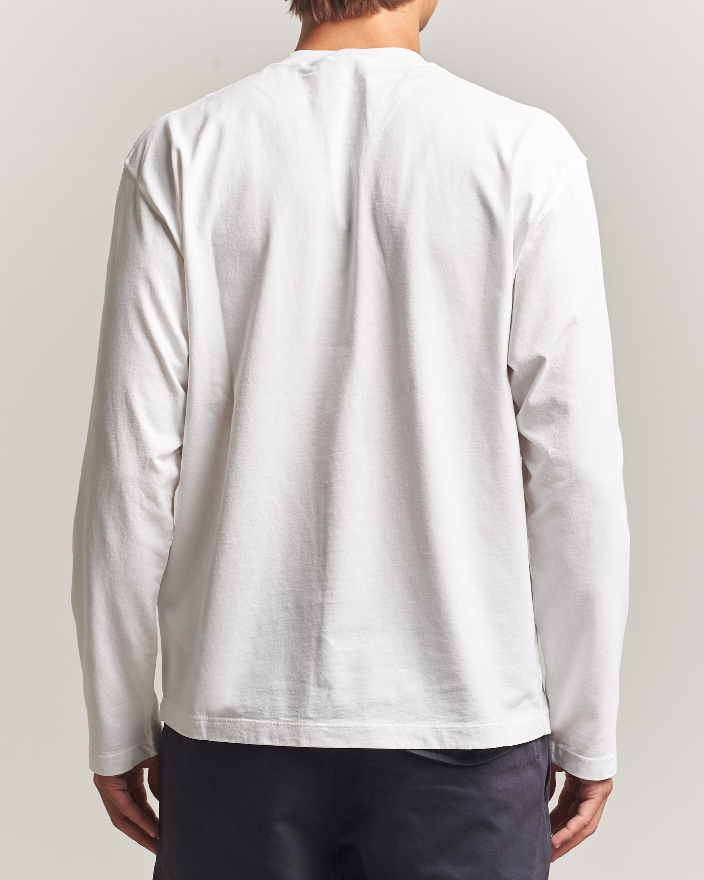 Uomini | T-shirt | Stone Island | Organic Cotton Jersey Long Sleeve T-Shirt White
