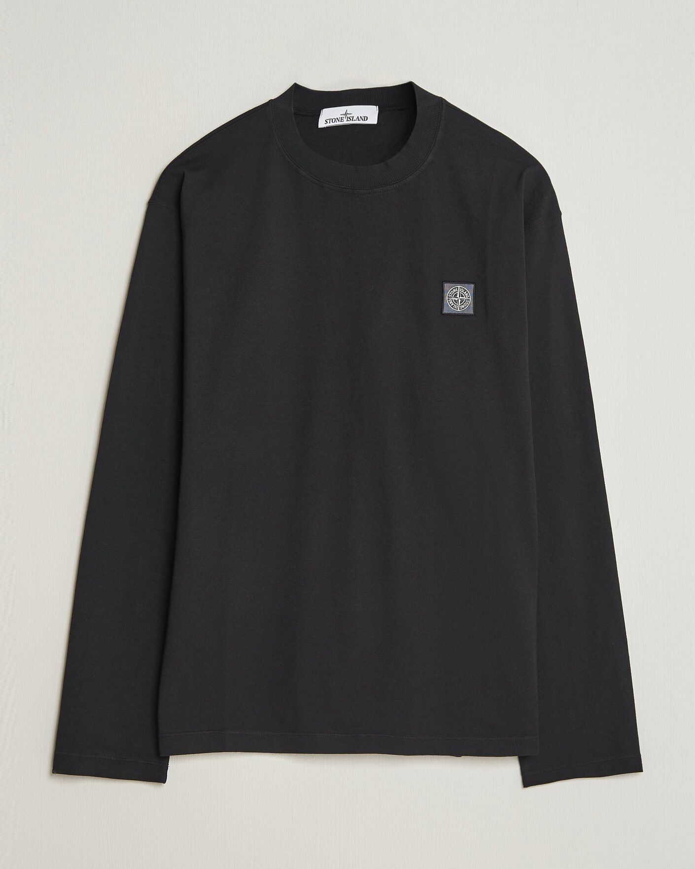 Uomini | T-shirt | Stone Island | Organic Cotton Jersey Long Sleeve T-Shirt Black