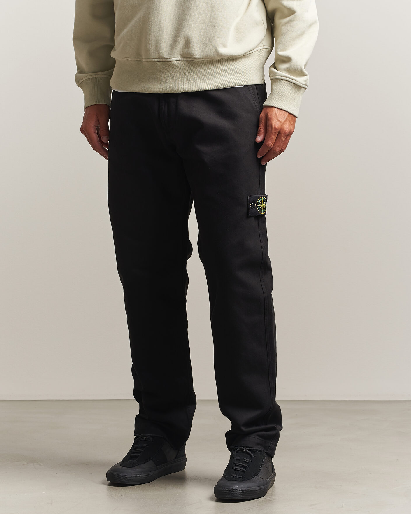 Uomini | Pantaloni | Stone Island | Dense Cotton Twill Pants Black