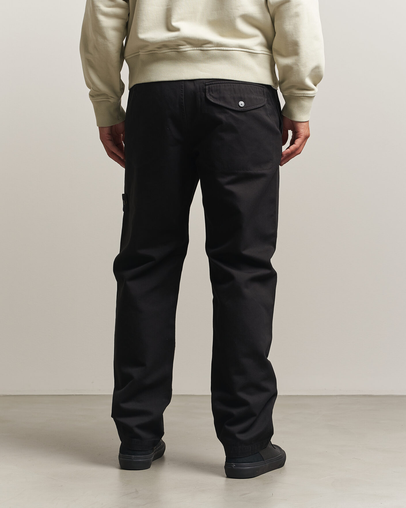 Uomini | Pantaloni | Stone Island | Dense Cotton Twill Pants Black