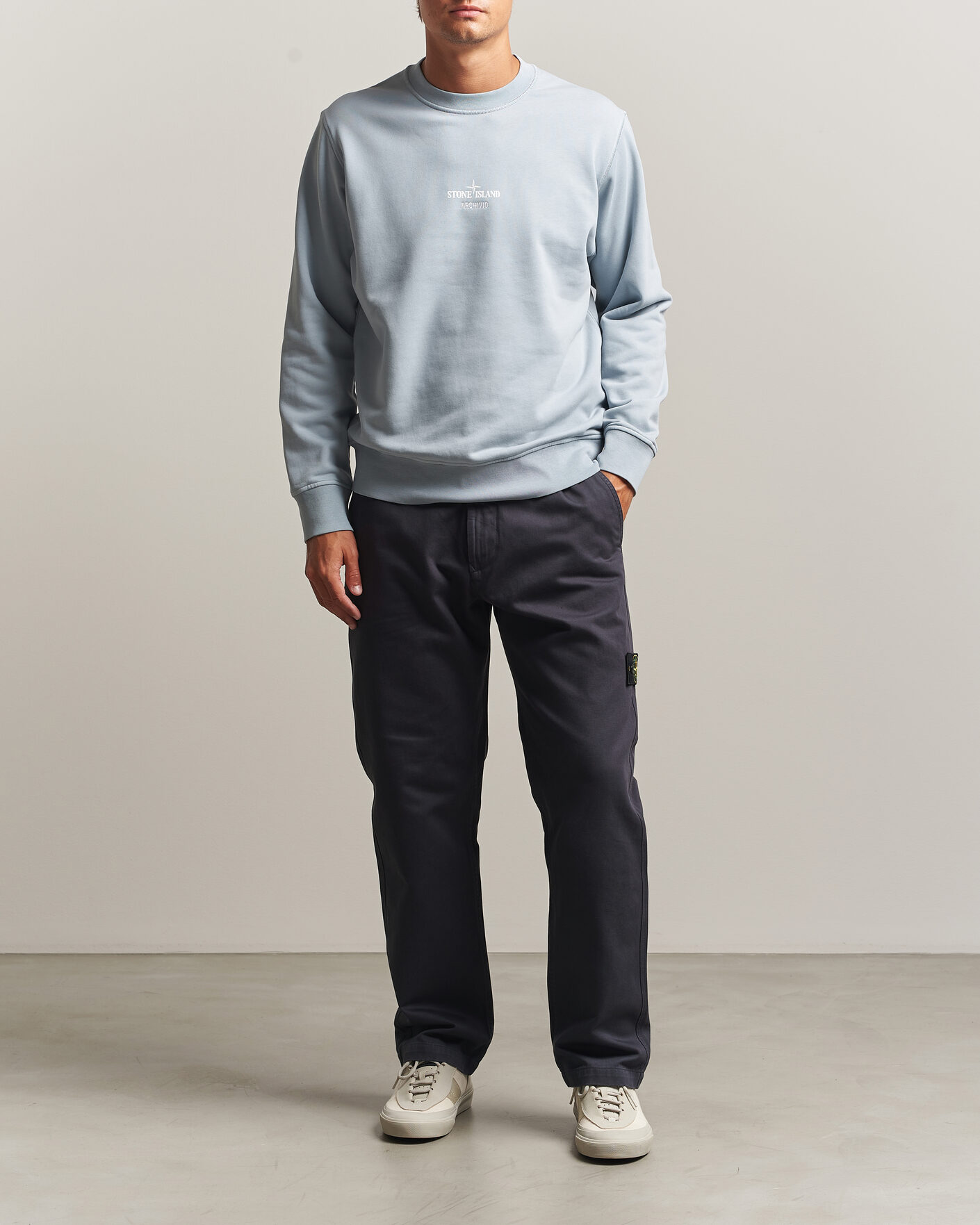 Uomini | Pantaloni | Stone Island | Dense Cotton Twill Pants Blue Navy