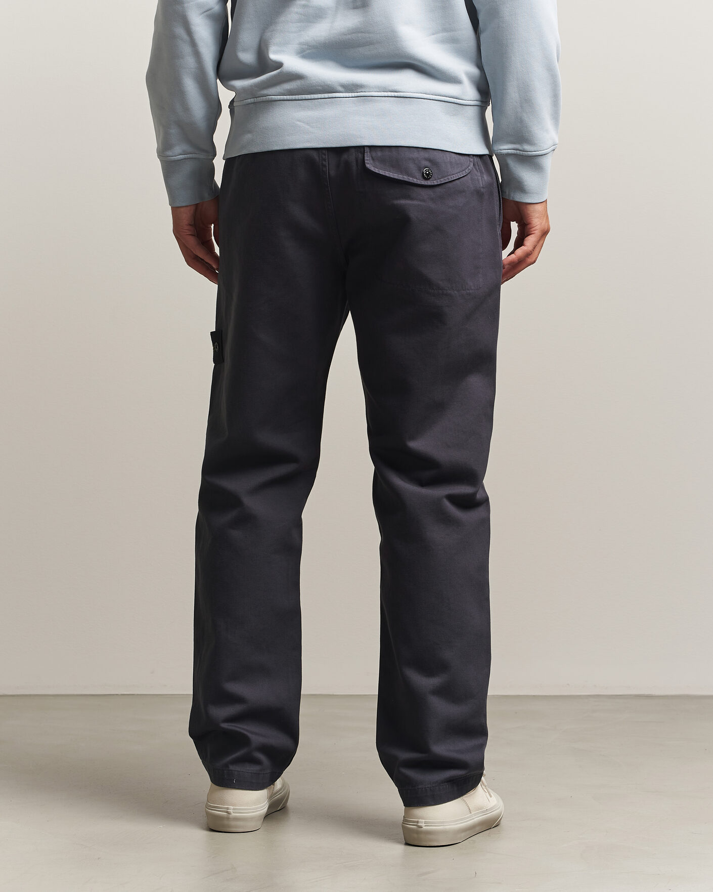 Uomini | Pantaloni | Stone Island | Dense Cotton Twill Pants Blue Navy
