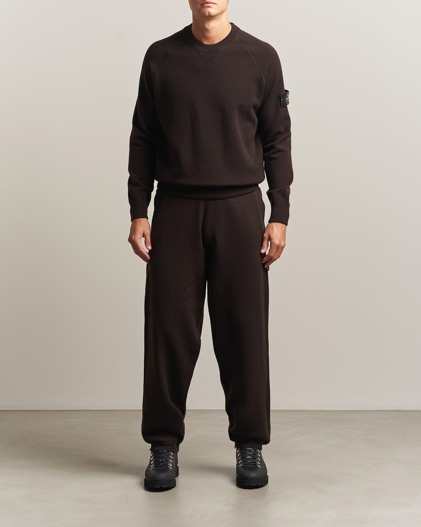 Uomini | Pantaloni | Stone Island | Plush Stitch Stretch Wool Pants Coal Grey