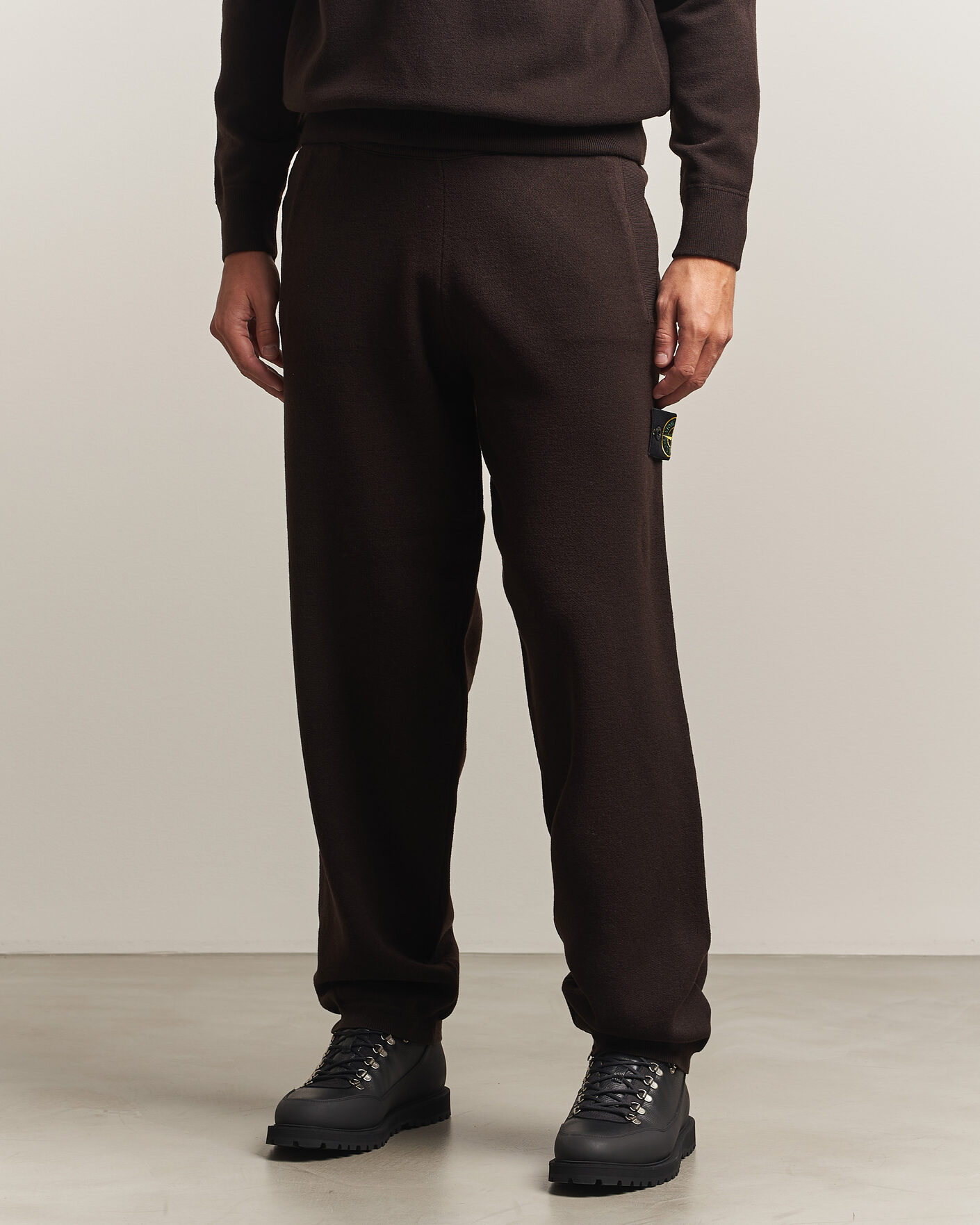 Uomini | Pantaloni | Stone Island | Plush Stitch Stretch Wool Pants Coal Grey