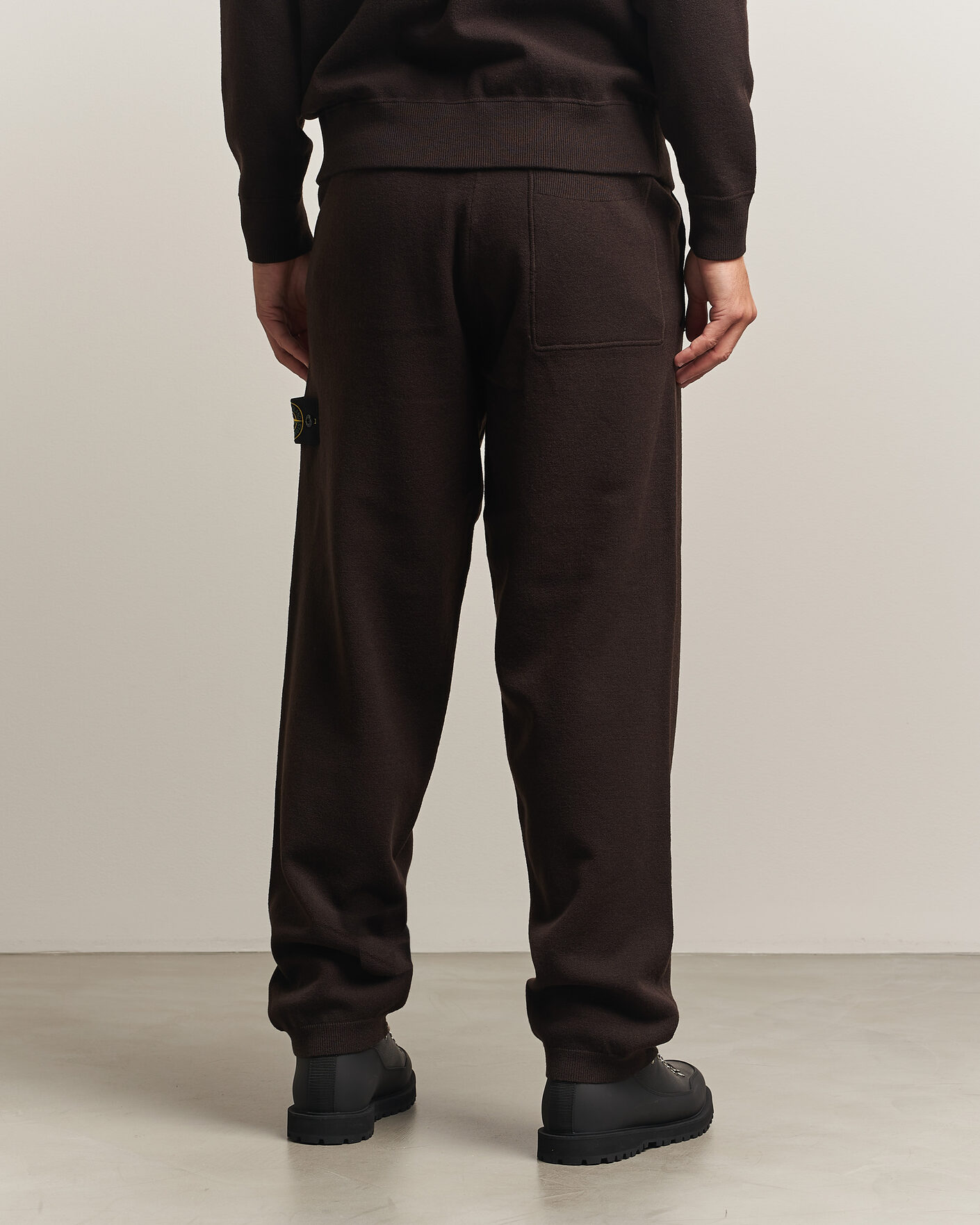Uomini | Pantaloni | Stone Island | Plush Stitch Stretch Wool Pants Coal Grey