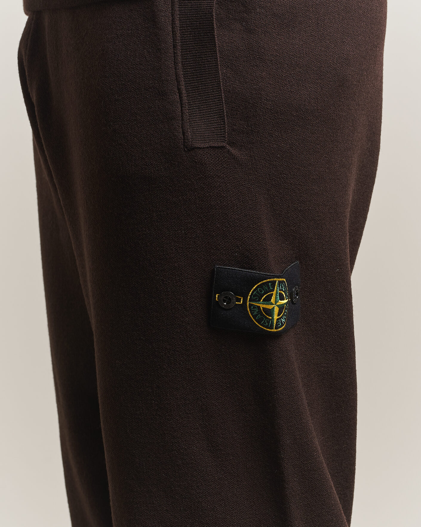 Uomini | Pantaloni | Stone Island | Plush Stitch Stretch Wool Pants Coal Grey