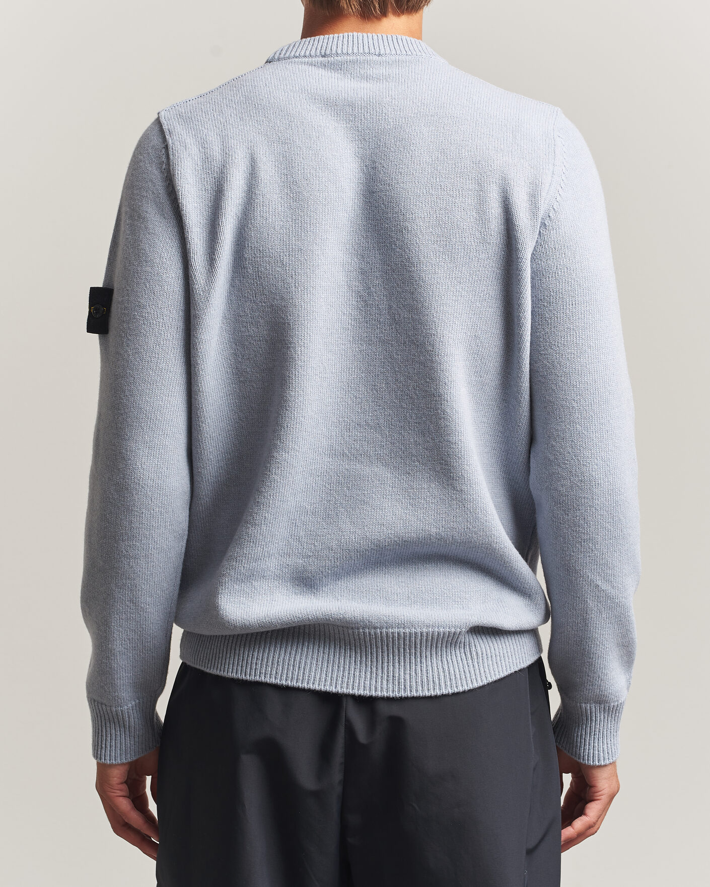 Uomini | Maglieria | Stone Island | Knitted Lambswool Crew Neck Ash Grey