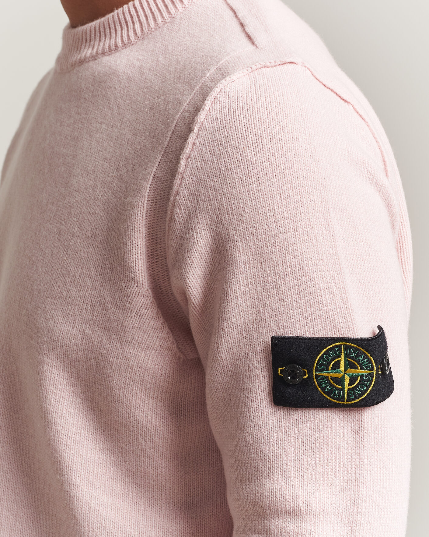 Uomini | Maglieria | Stone Island | Knitted Lambswool Crew Neck Antique Rose