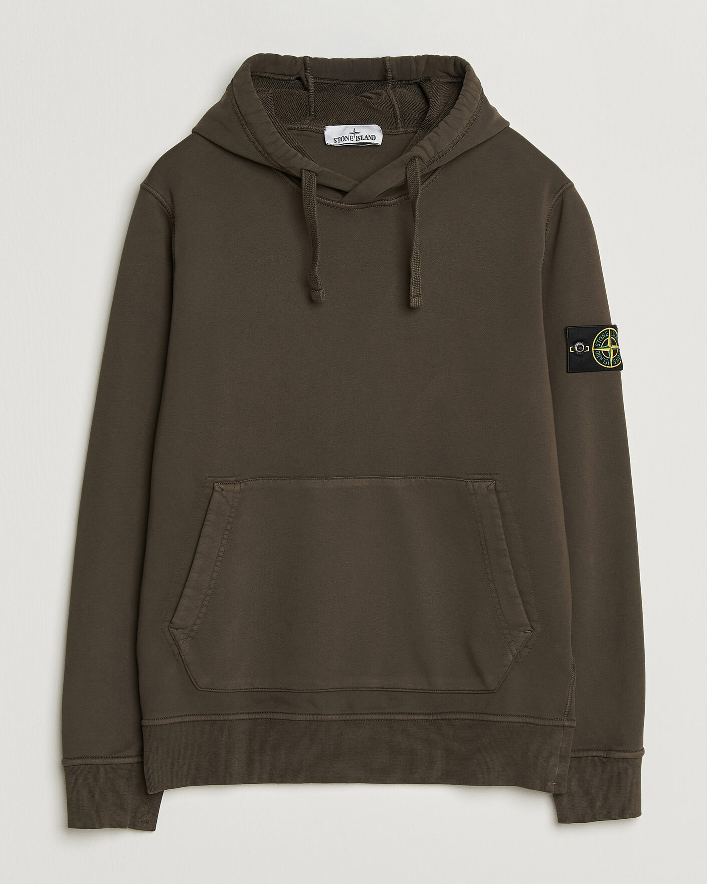 Uomini | Maglieria | Stone Island | Garment Dyed Fleece Hood Coal Grey