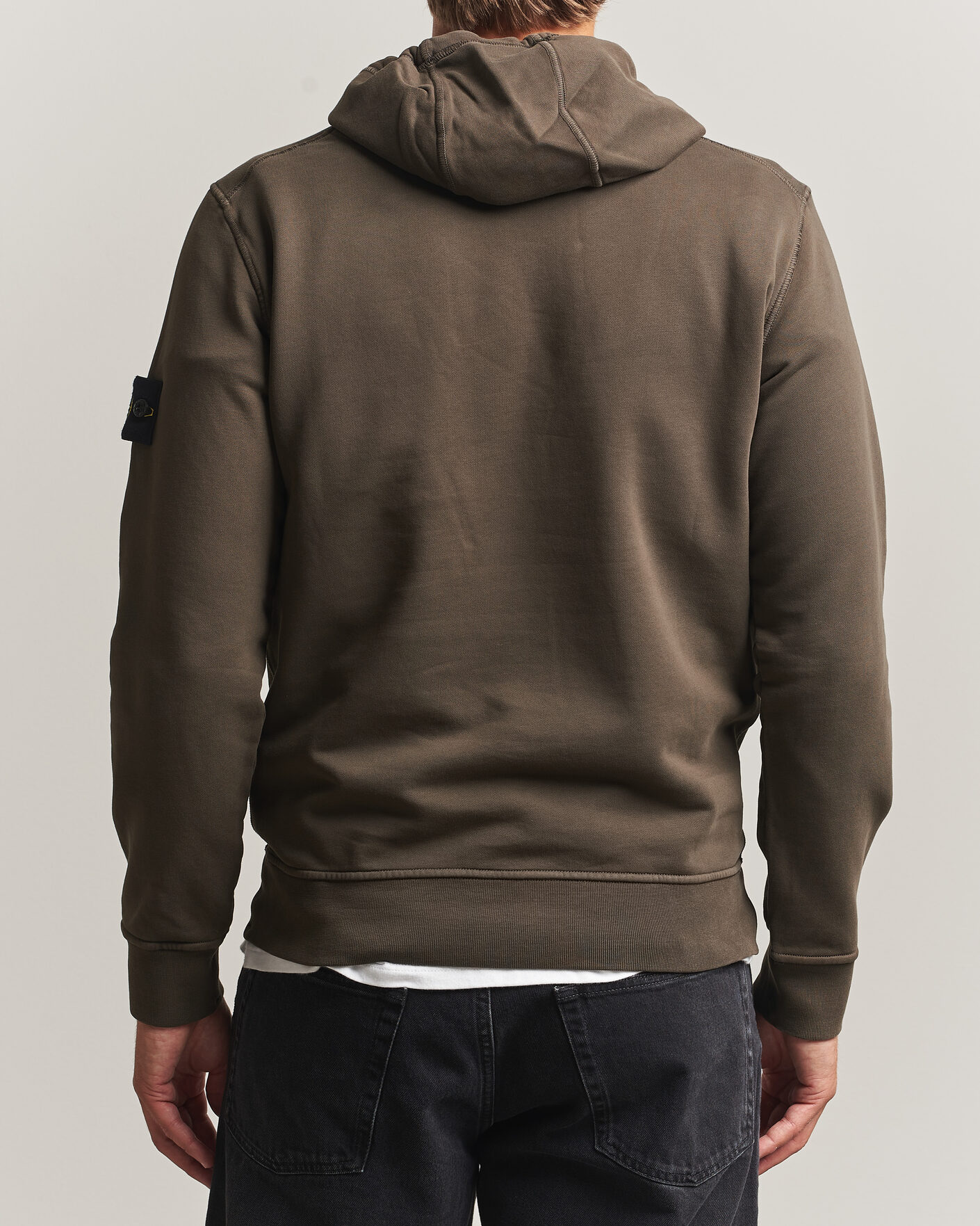 Uomini | Maglieria | Stone Island | Garment Dyed Fleece Hood Coal Grey