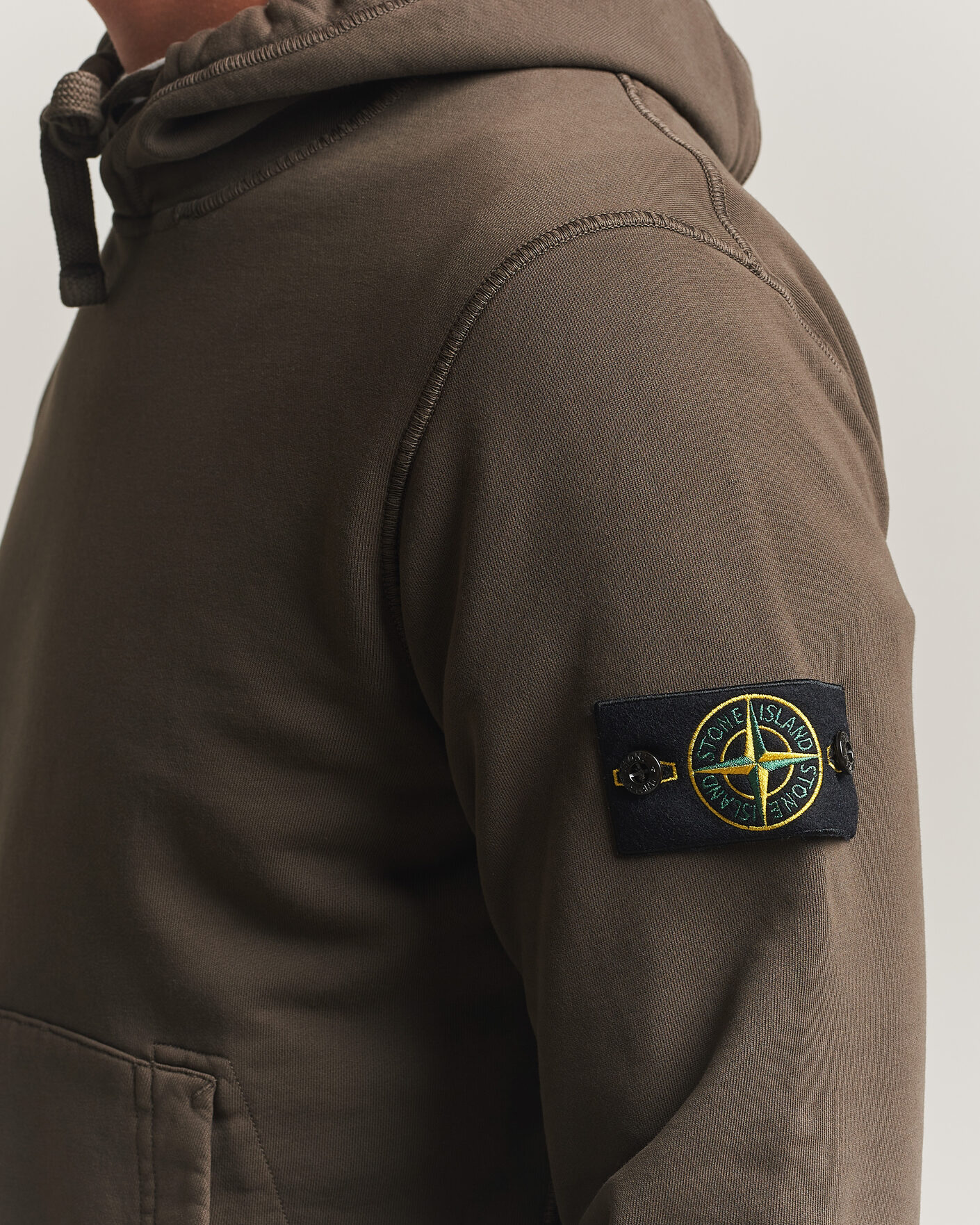 Uomini | Maglieria | Stone Island | Garment Dyed Fleece Hood Coal Grey