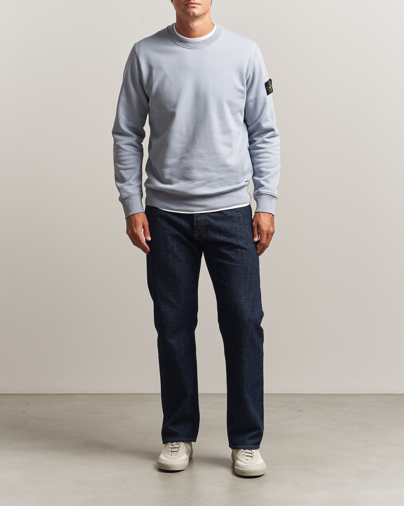 Uomini | Maglieria | Stone Island | Garment Dyed Fleece Sweatshirt Ash Grey