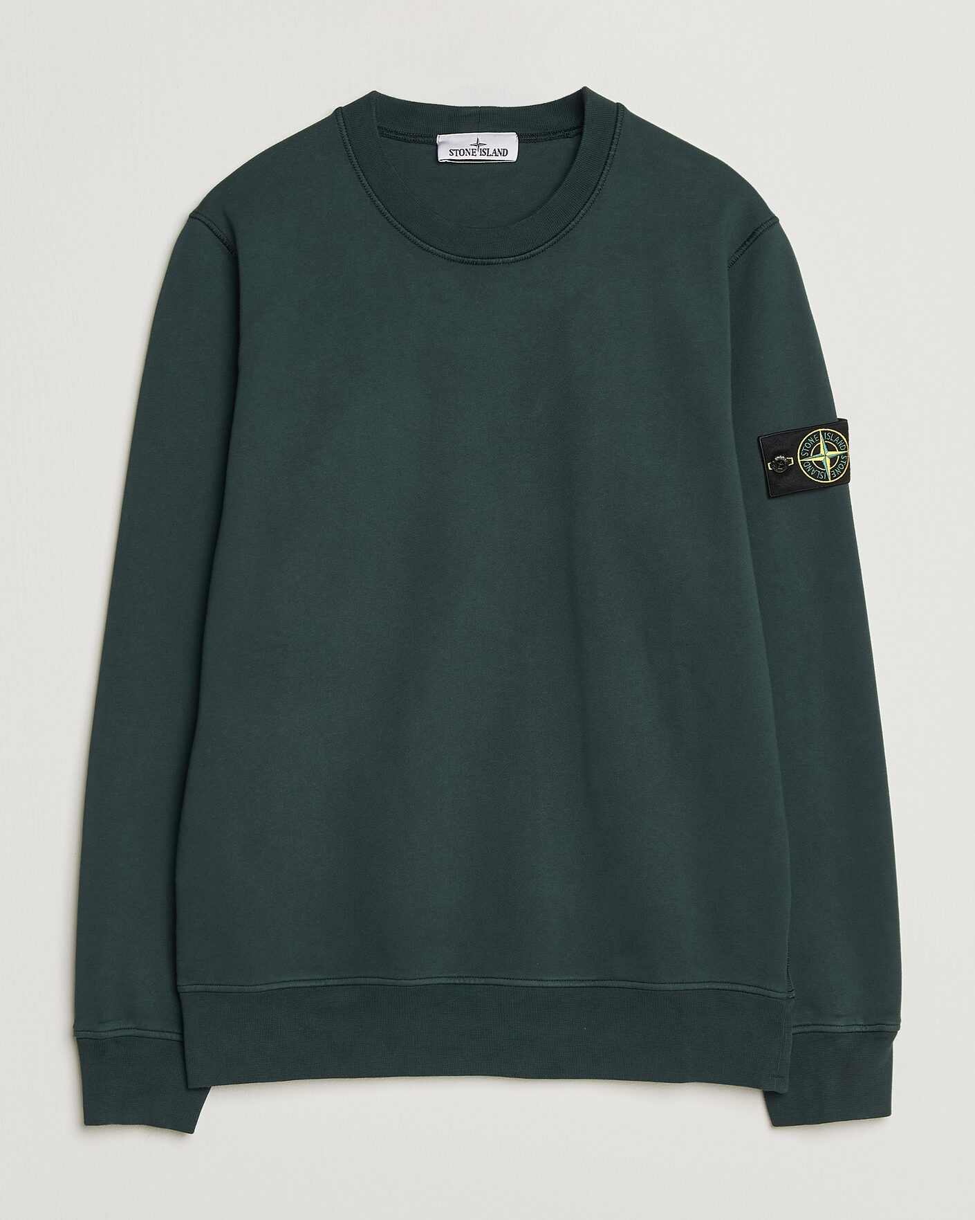 Uomini | Maglieria | Stone Island | Garment Dyed Fleece Sweatshirt Dark Green