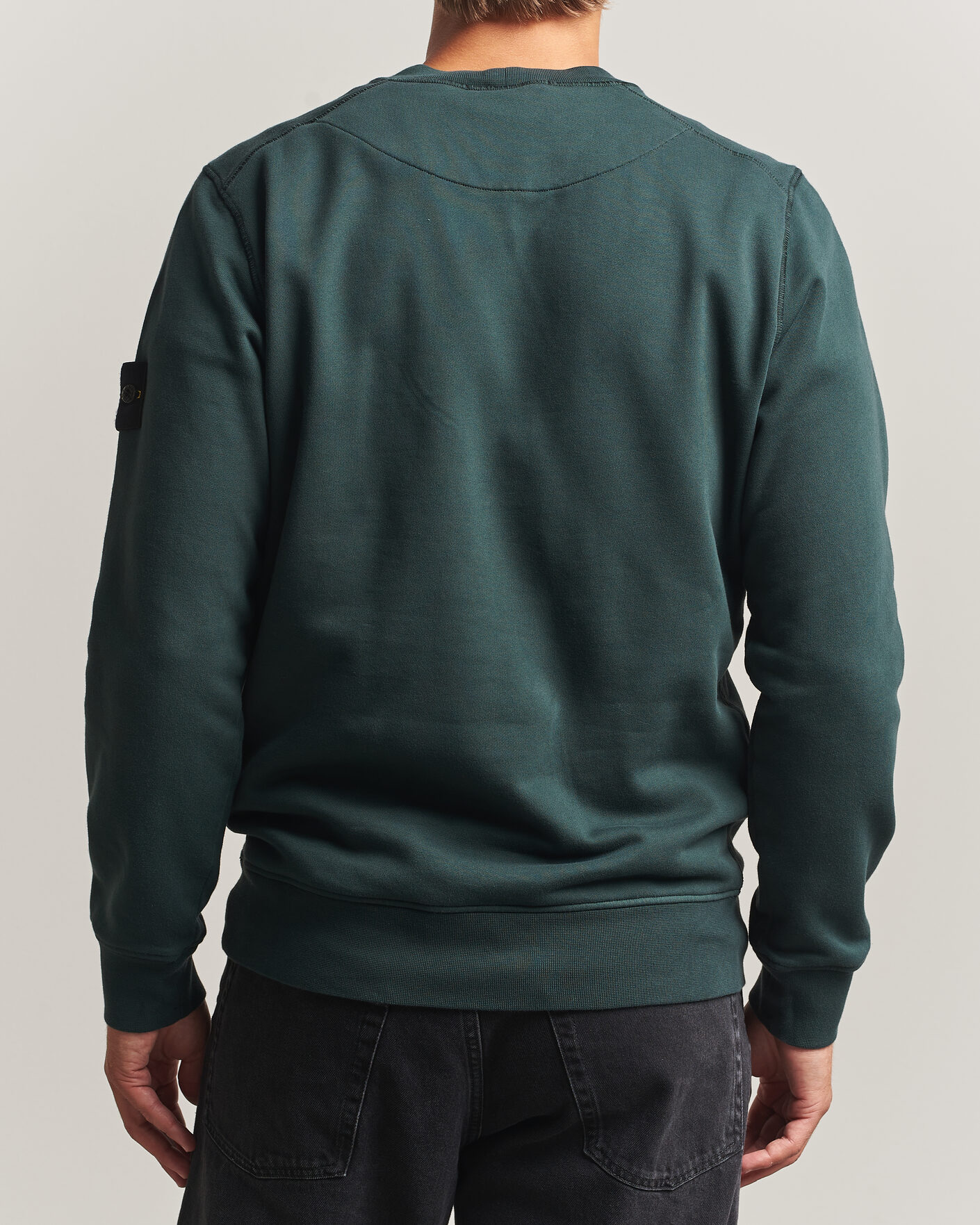 Uomini | Maglieria | Stone Island | Garment Dyed Fleece Sweatshirt Dark Green