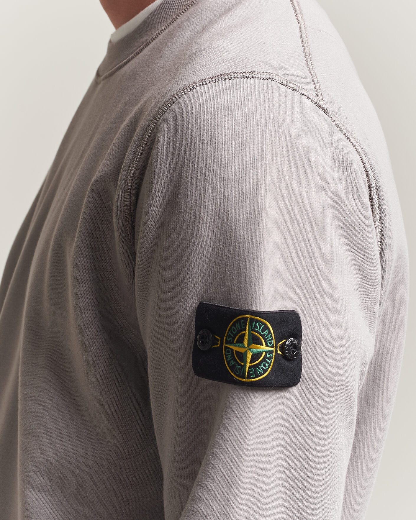 Uomini | Maglieria | Stone Island | Garment Dyed Fleece Sweatshirt Grey