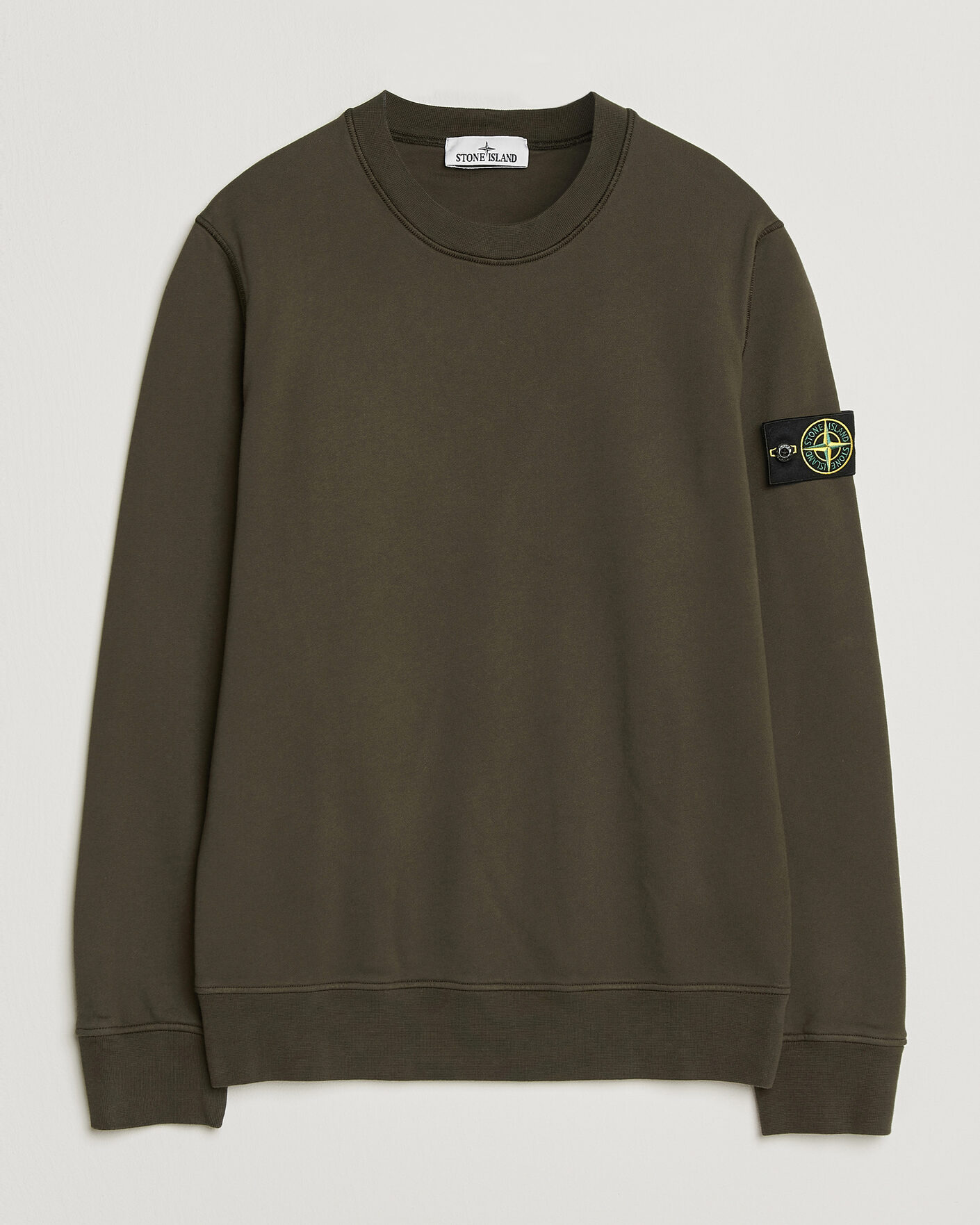 Uomini | Maglieria | Stone Island | Garment Dyed Fleece Sweatshirt Coal Grey