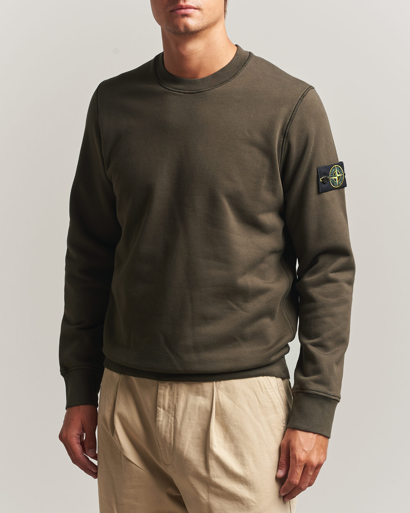 Uomini | Maglieria | Stone Island | Garment Dyed Fleece Sweatshirt Coal Grey