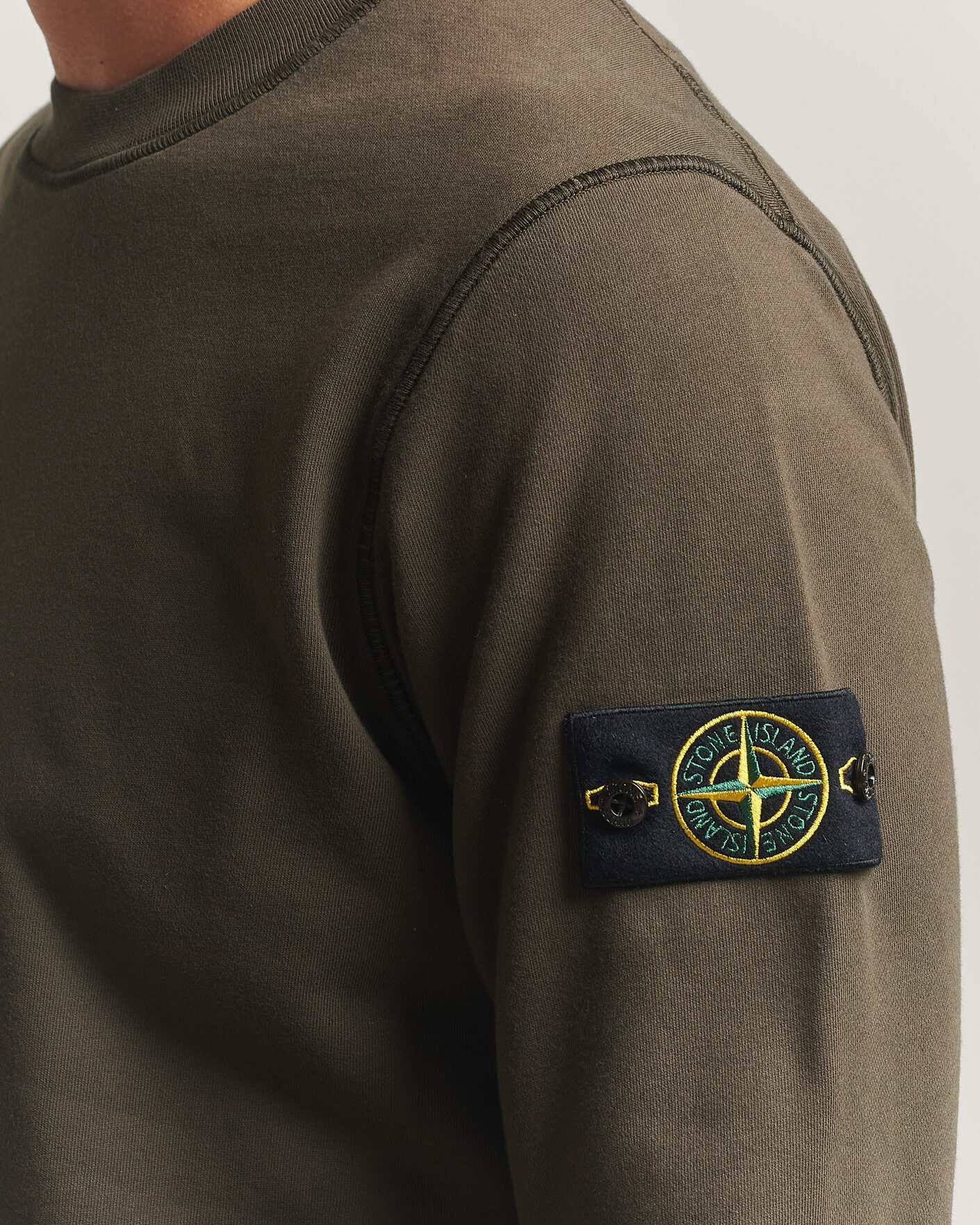 Uomini | Maglieria | Stone Island | Garment Dyed Fleece Sweatshirt Coal Grey