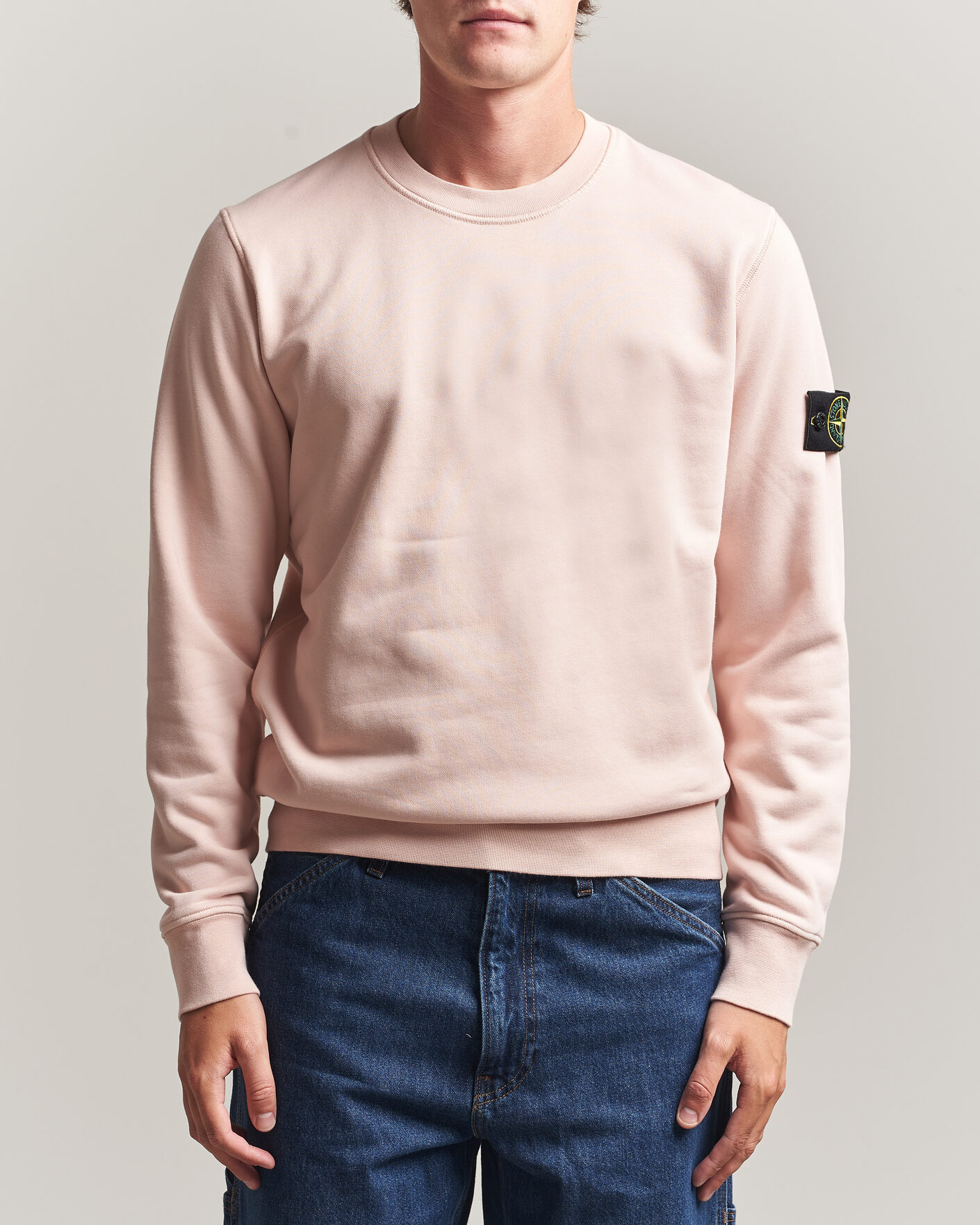 Uomini | Maglieria | Stone Island | Garment Dyed Fleece Sweatshirt Antique Rose