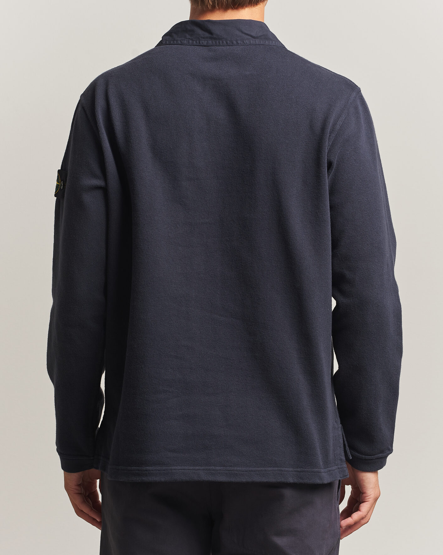 Uomini | Maglieria | Stone Island | Heavy Cotton Jersey Polo Blue Navy