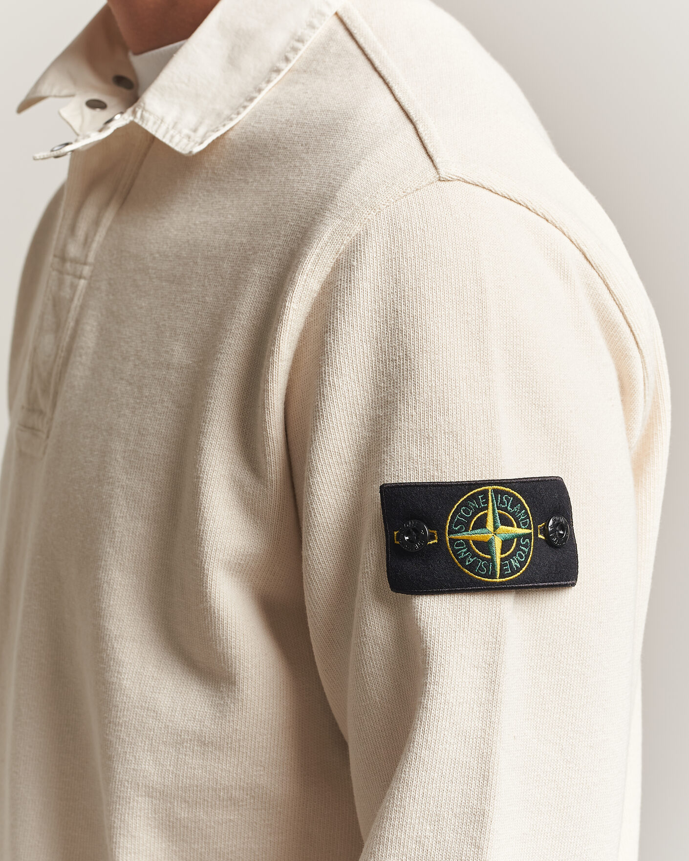 Uomini | Maglieria | Stone Island | Heavy Cotton Jersey Polo Ivory