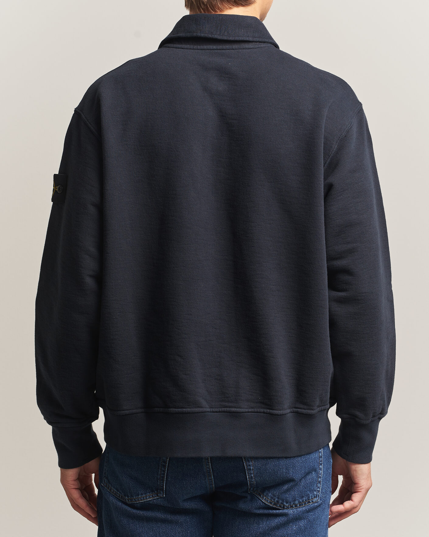 Uomini | Maglieria | Stone Island | Tubular Cotton Fleece Polo Navy Blue