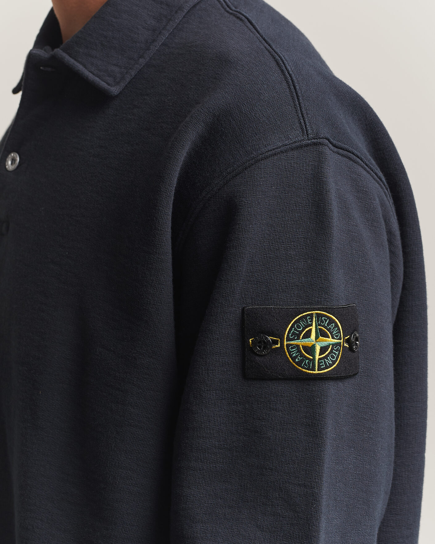 Uomini | Maglieria | Stone Island | Tubular Cotton Fleece Polo Navy Blue