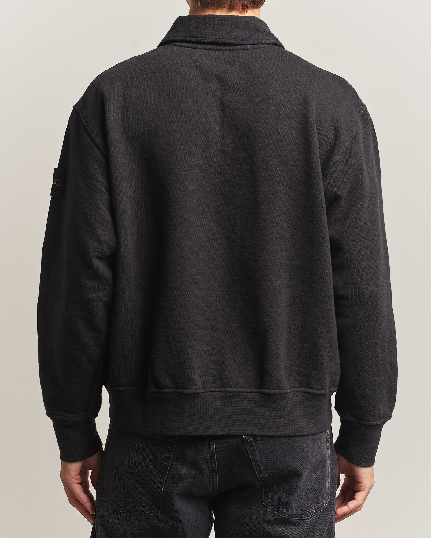 Uomini | Maglieria | Stone Island | Tubular Cotton Fleece Polo Black