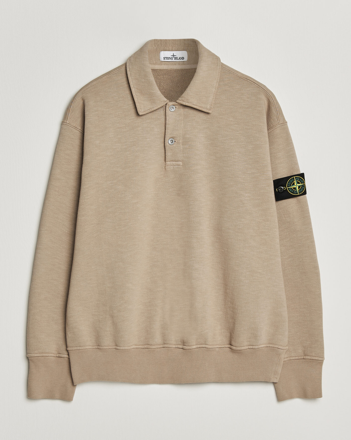 Uomini | Maglieria | Stone Island | Tubular Cotton Fleece Polo Biscuit