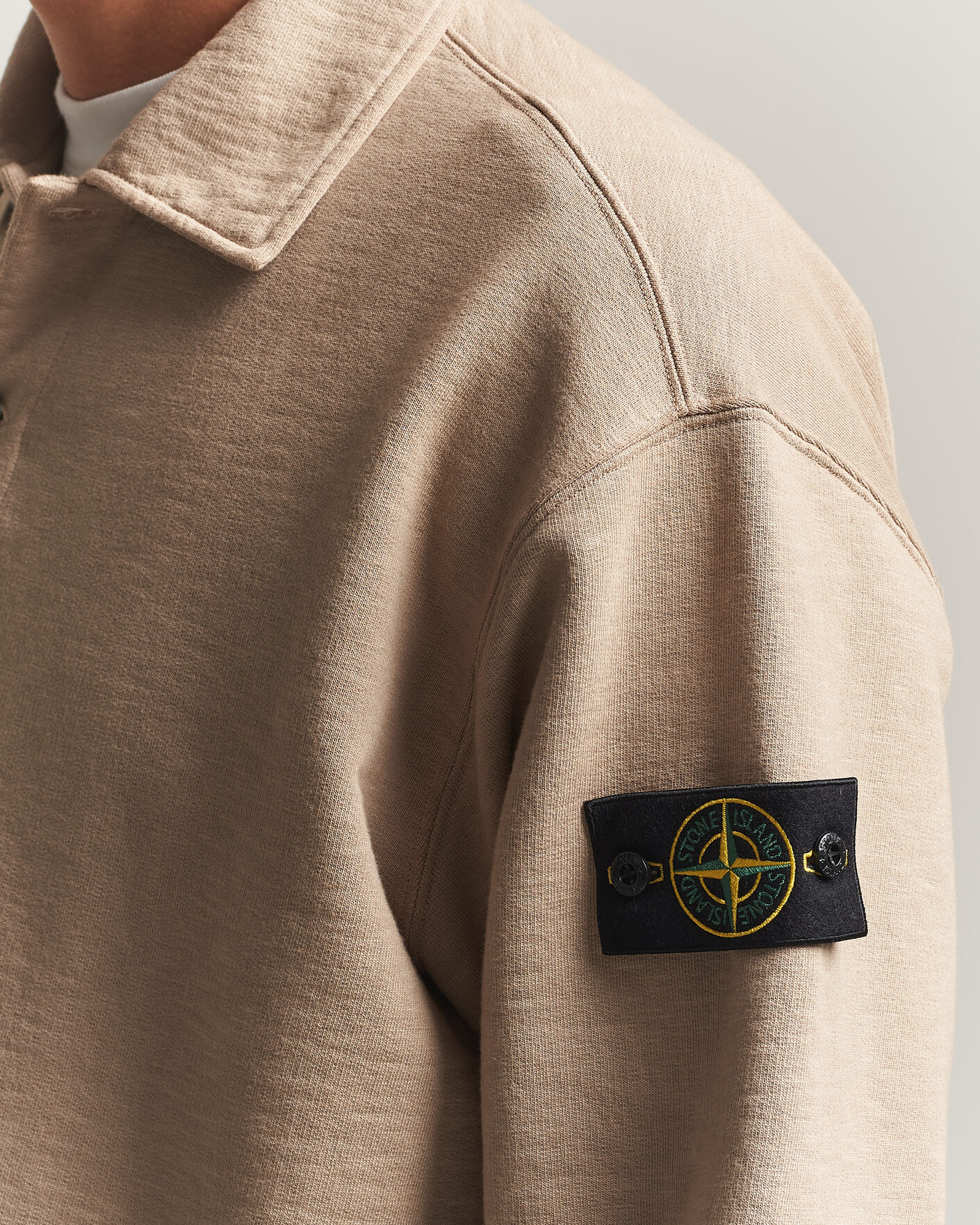 Uomini | Maglieria | Stone Island | Tubular Cotton Fleece Polo Biscuit