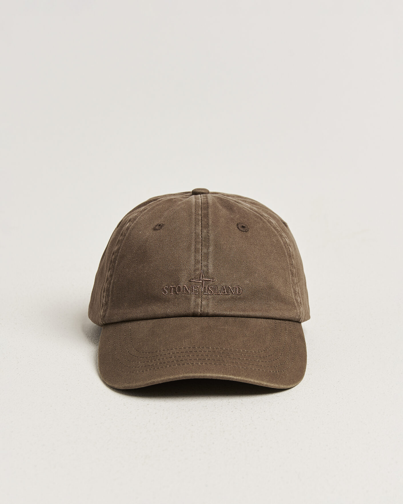 Uomini | Cappelli & Berretti | Stone Island | Brushed Cotton Gabardine Cap Umber