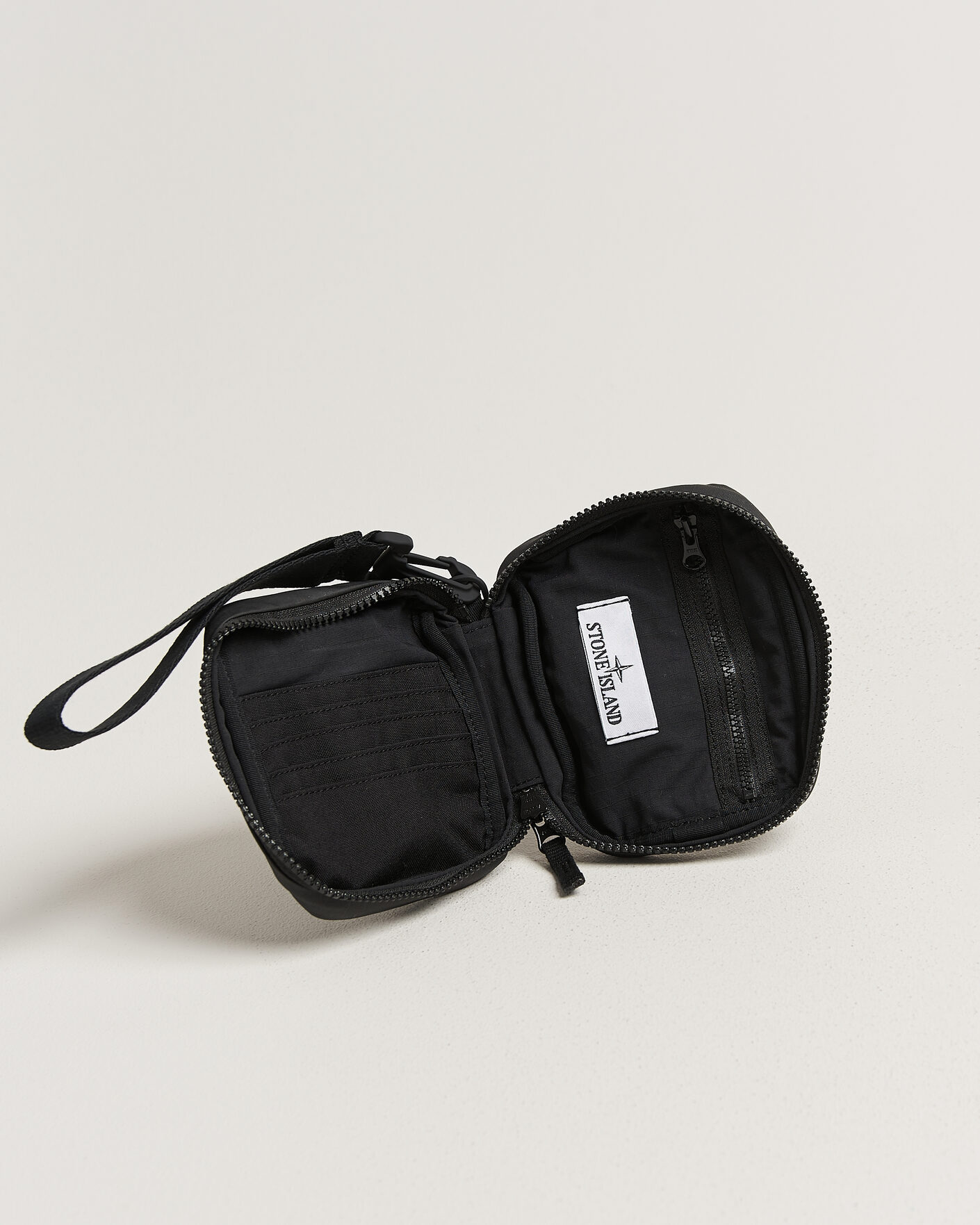 Uomini | Portafogli | Stone Island | Coated Cotton Ripstop Wallet Black