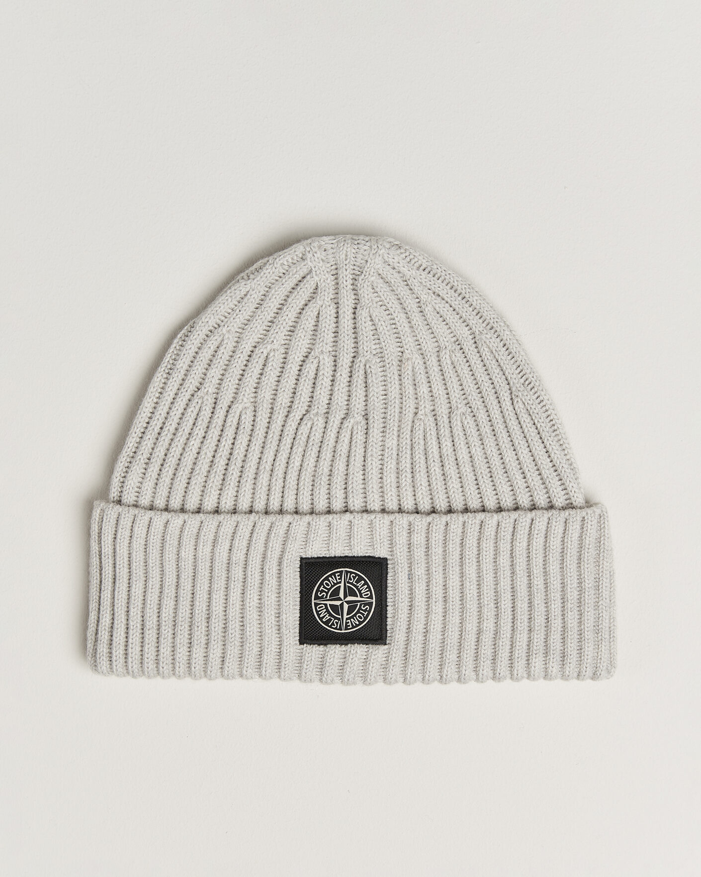 Uomini | Berretti | Stone Island | Full Rib Wool Hat Sand Melange