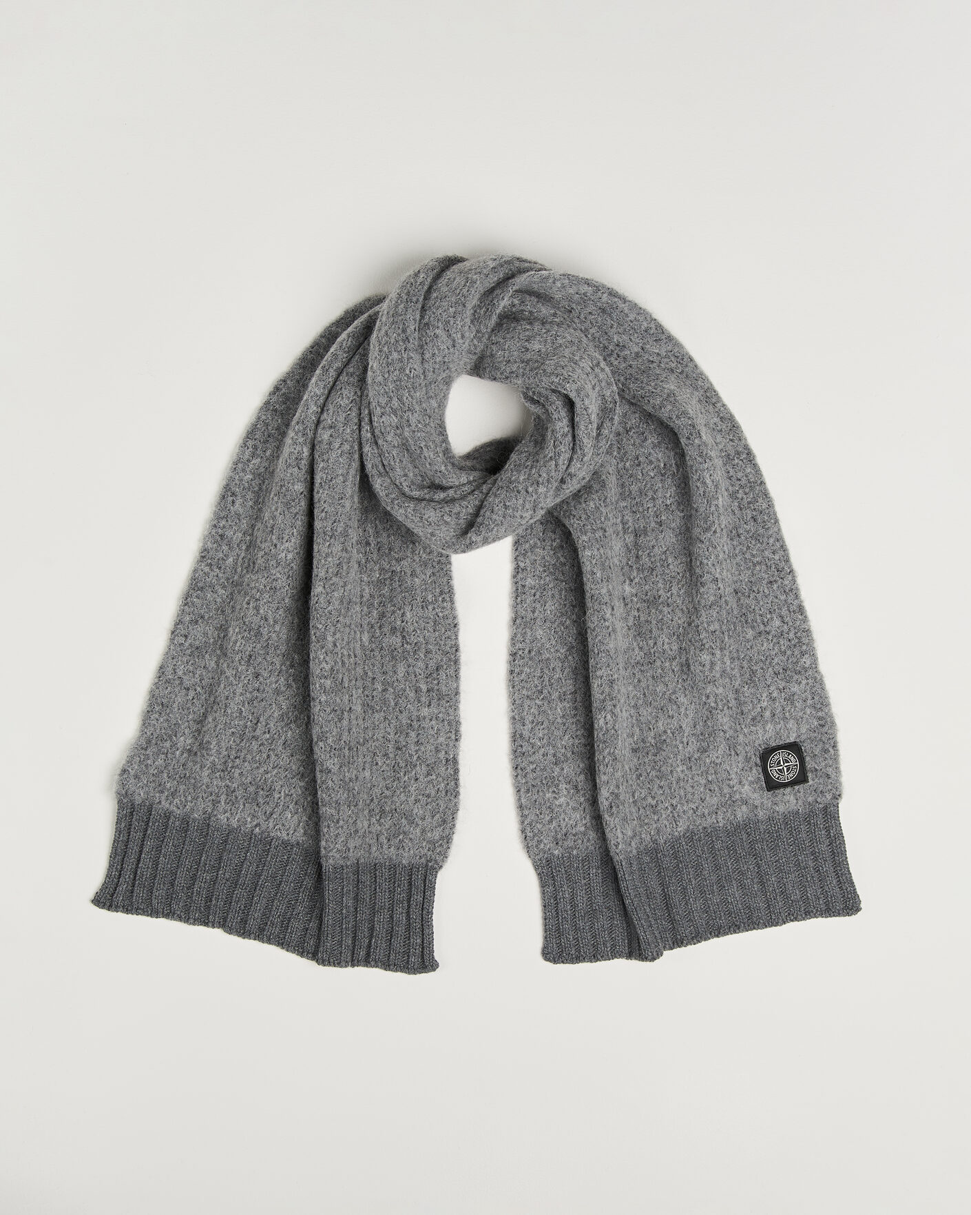 Uomini | Sciarpe | Stone Island | Baby Alpaca Blend Scarf Grey Melange