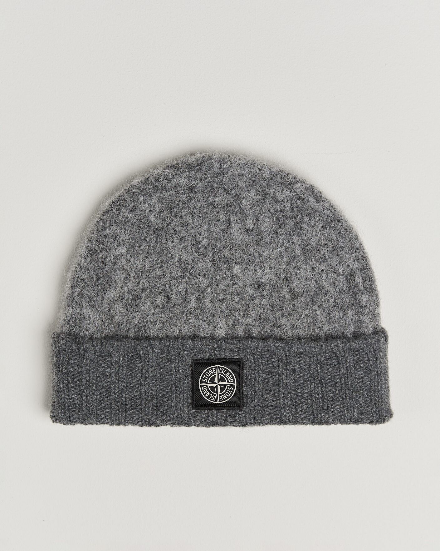 Uomini | Berretti | Stone Island | Ribbed Baby Alpaca Blend Hat Grey Melange