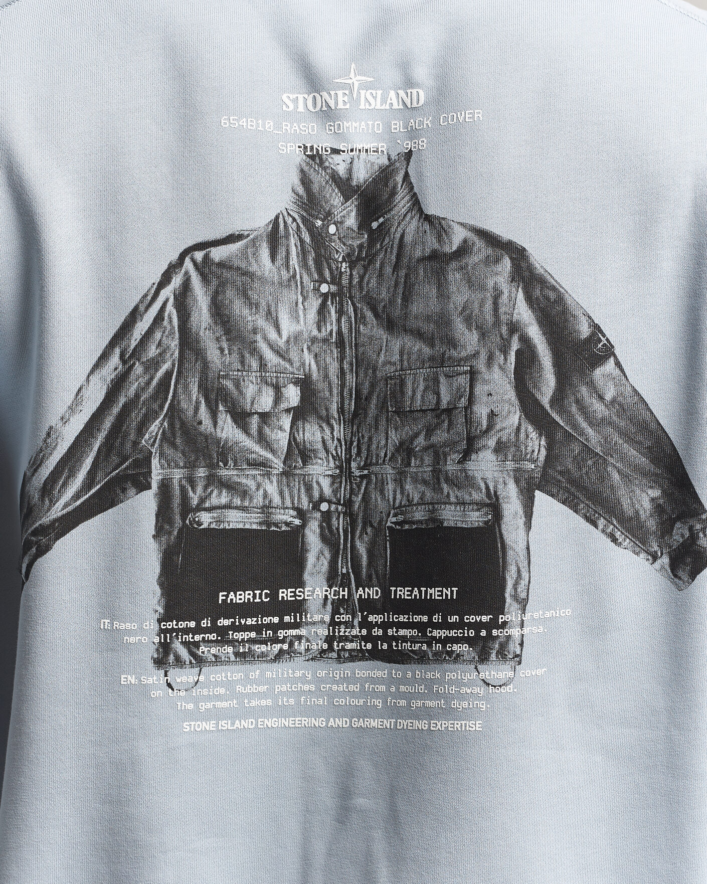 Uomini | Maglieria | Stone Island | Cotton Fleece Archivio Print Sweatshirt Ash Grey