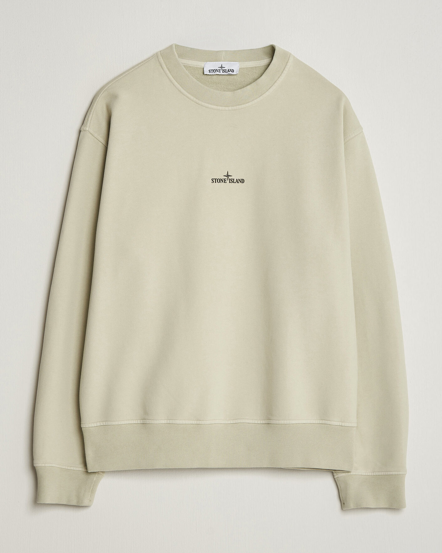 Uomini | Maglieria | Stone Island | Cotton Fleece Blurred Compas Print Sweatshirt Sand