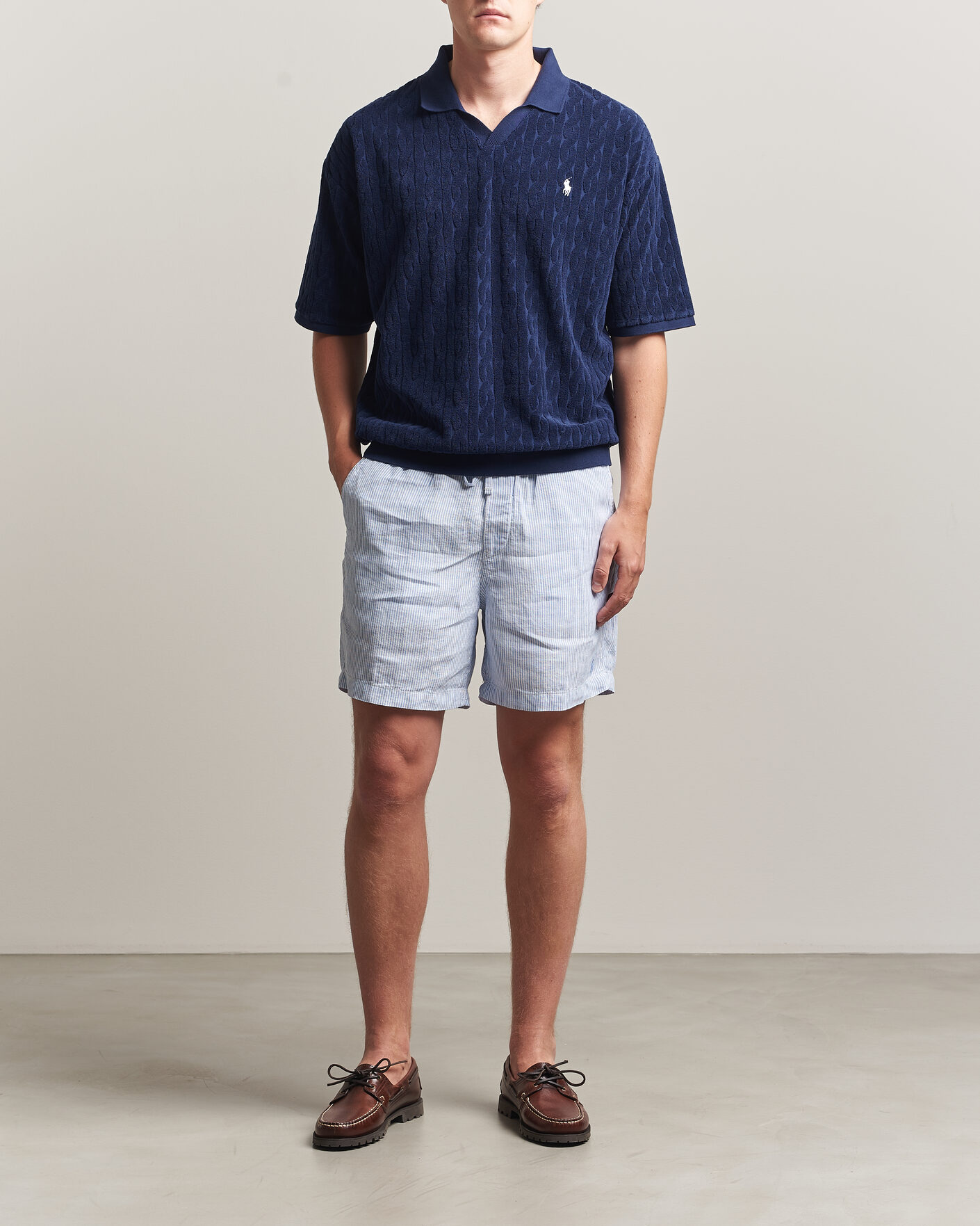 Uomini | Pantaloncini | Polo Ralph Lauren | Woven Linen Shorts Blue/White