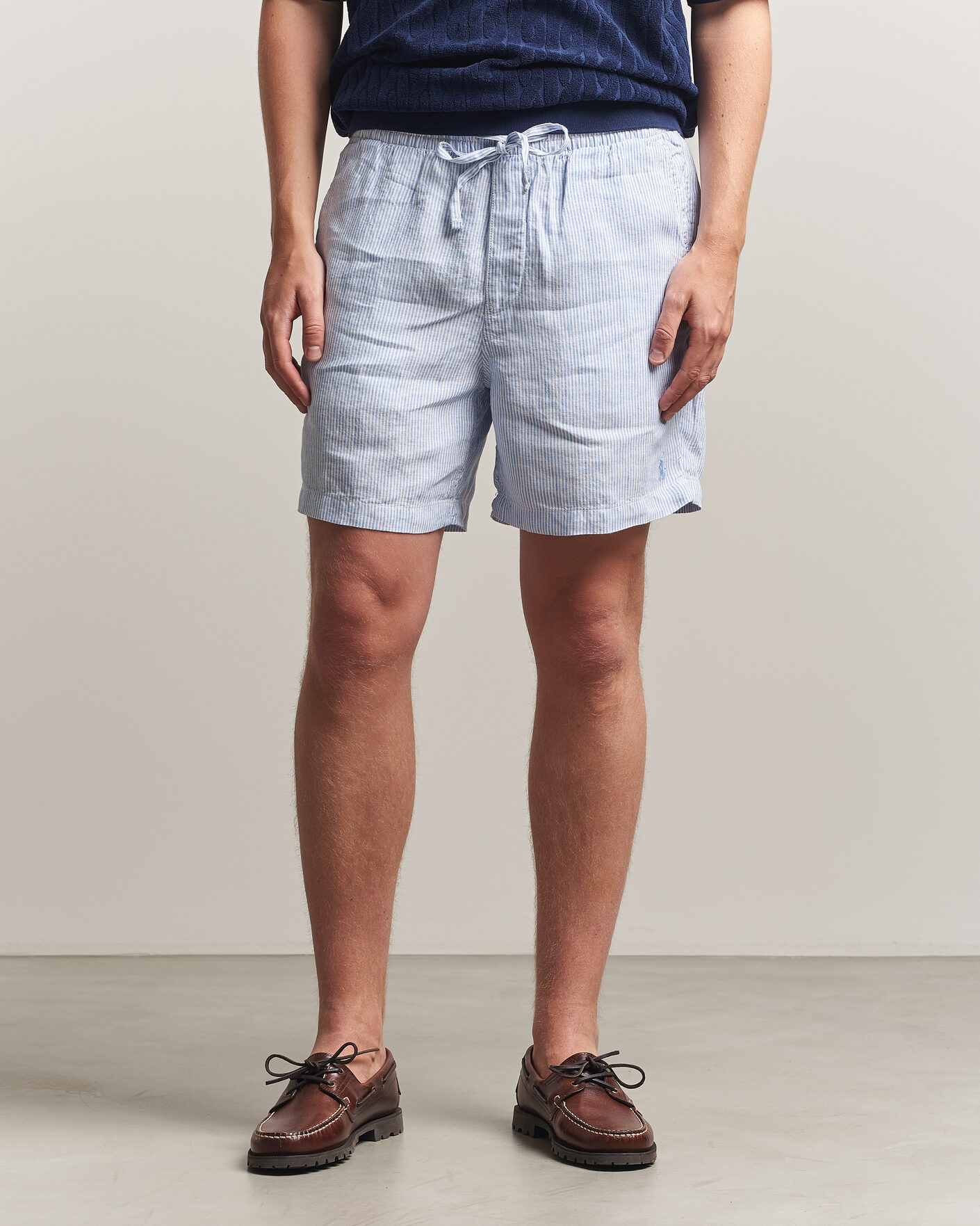 Uomini | Pantaloncini | Polo Ralph Lauren | Woven Linen Shorts Blue/White