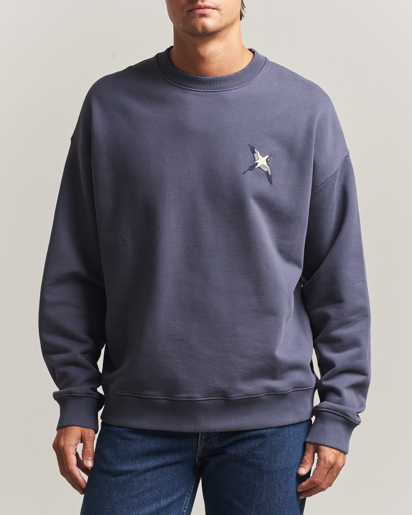 Uomini | Maglieria | Axel Arigato | Micro Bee Bird Sweatshirt Smoke Grey