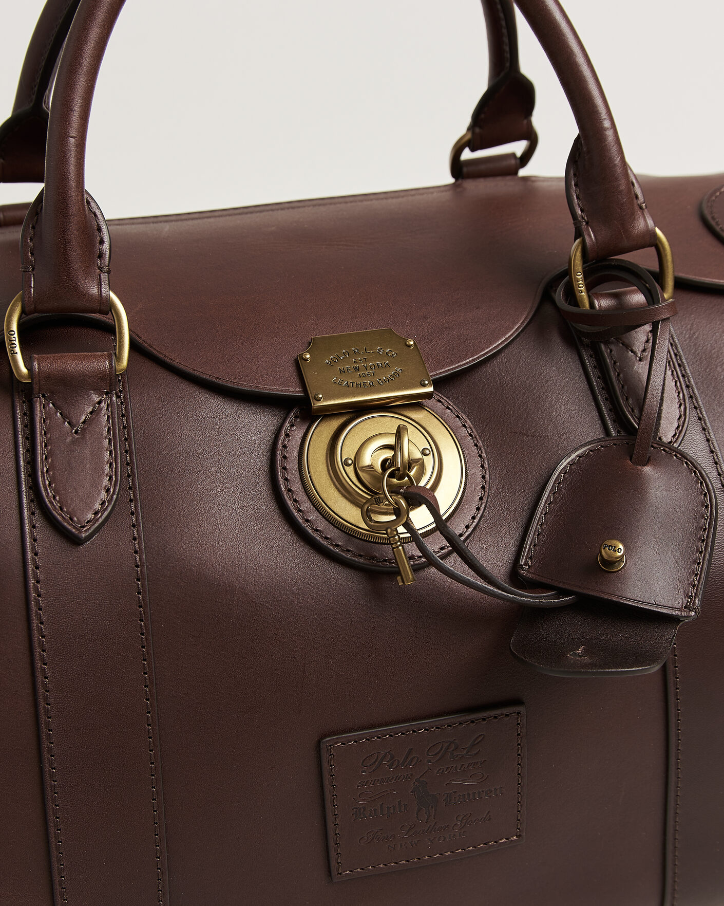 Uomini | Borse | Polo Ralph Lauren | Leather Duffle Bag Burnished Brown