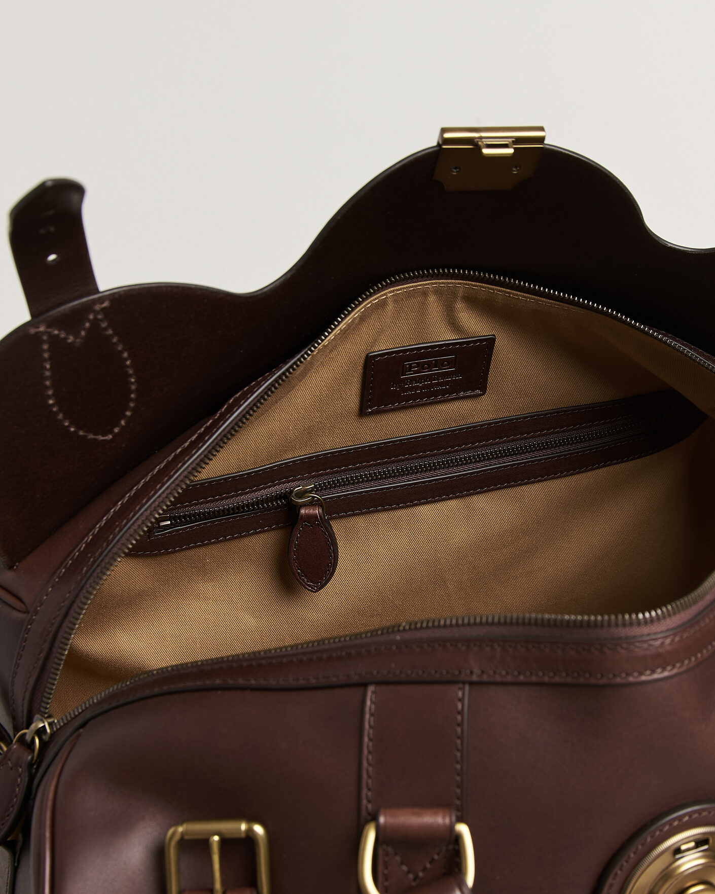 Uomini | Borse | Polo Ralph Lauren | Leather Duffle Bag Burnished Brown