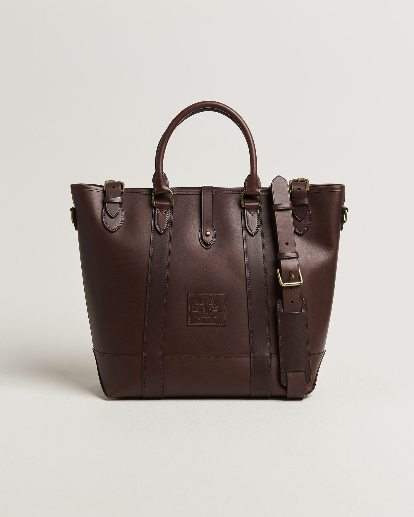 Uomini | Borse | Polo Ralph Lauren | Leather Tote Bag Burnished Brown