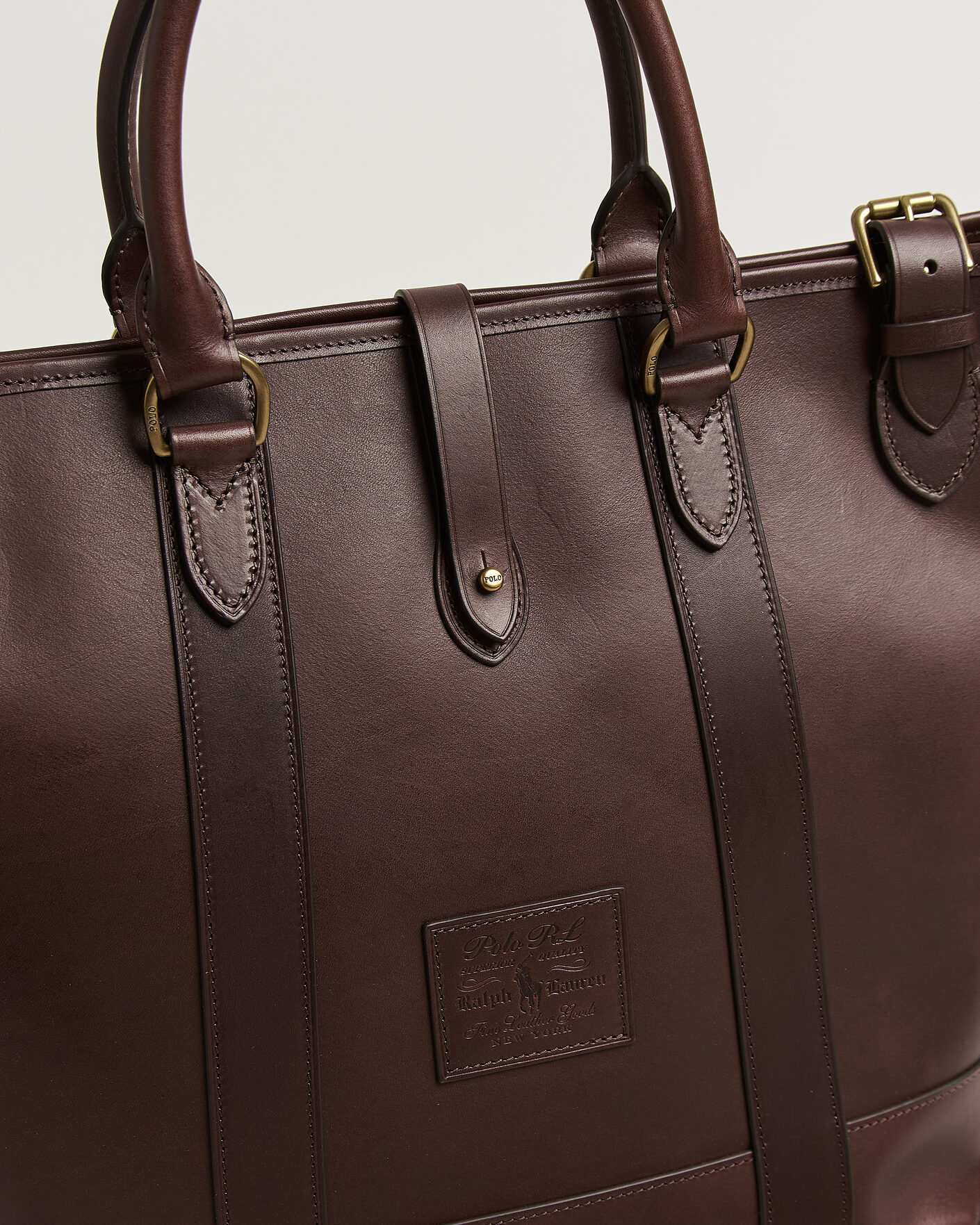 Uomini | Borse | Polo Ralph Lauren | Leather Tote Bag Burnished Brown