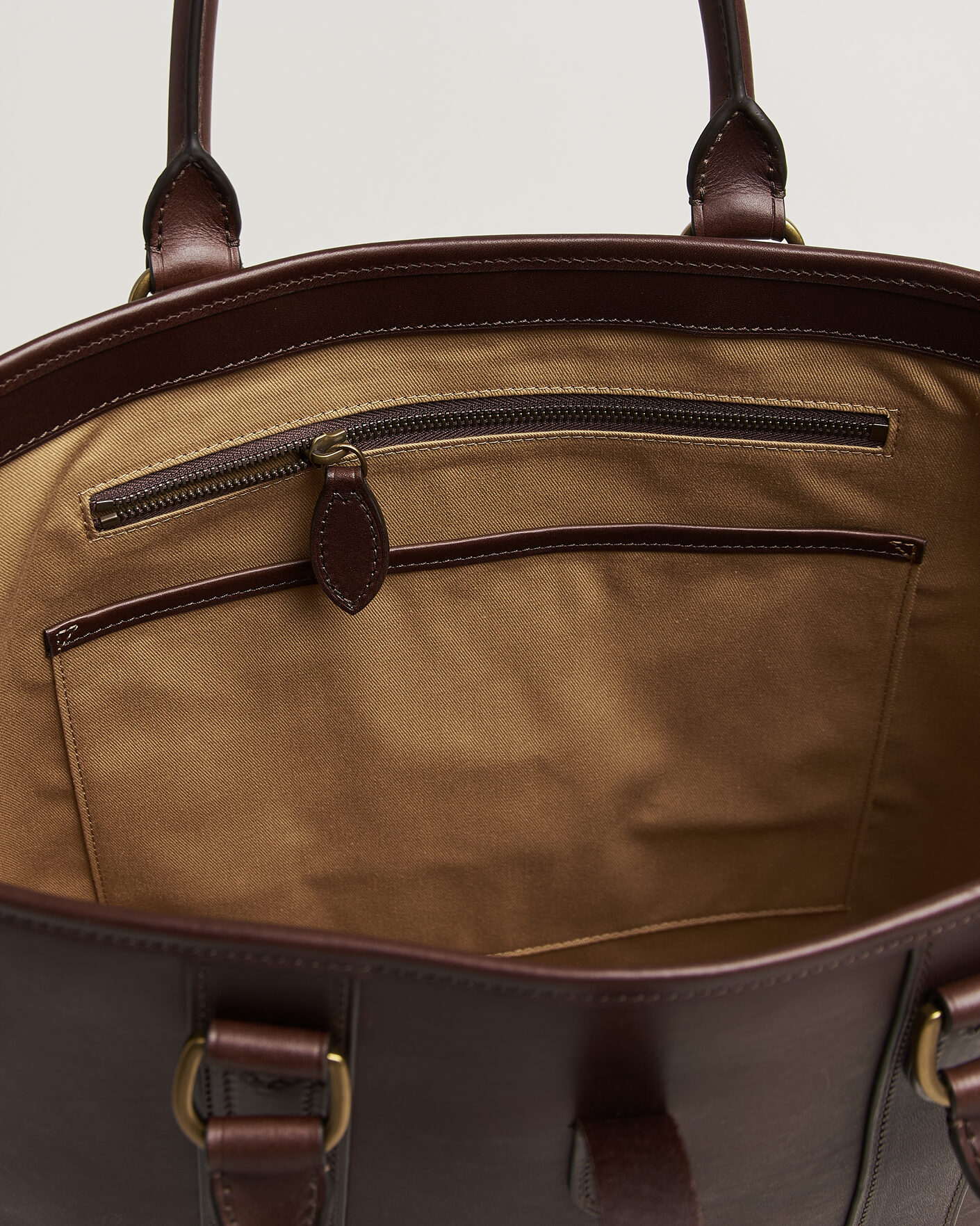 Uomini | Borse | Polo Ralph Lauren | Leather Tote Bag Burnished Brown