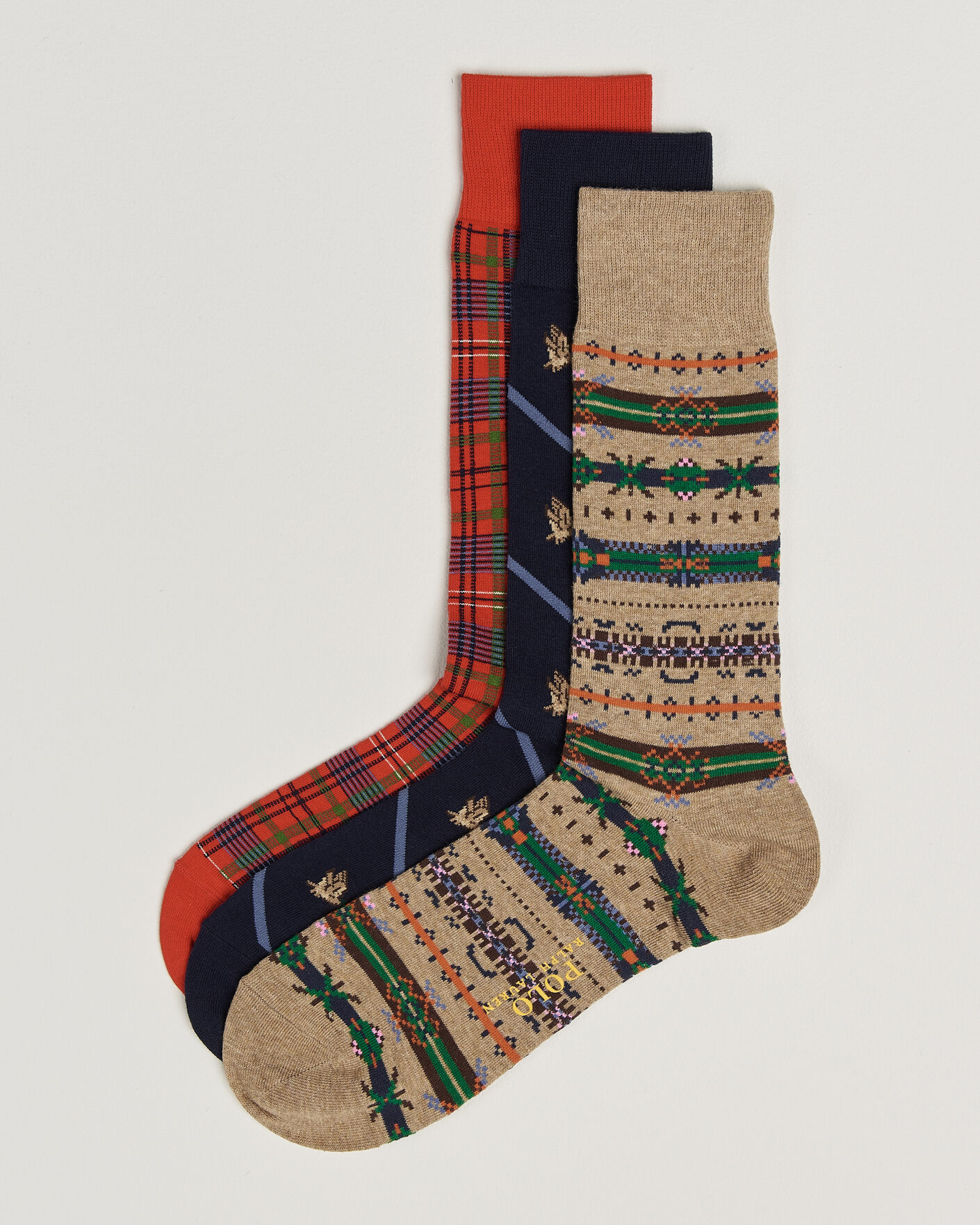 Uomini | Biancheria intima | Polo Ralph Lauren | 3-Pack Cotton Crew Socks Multi
