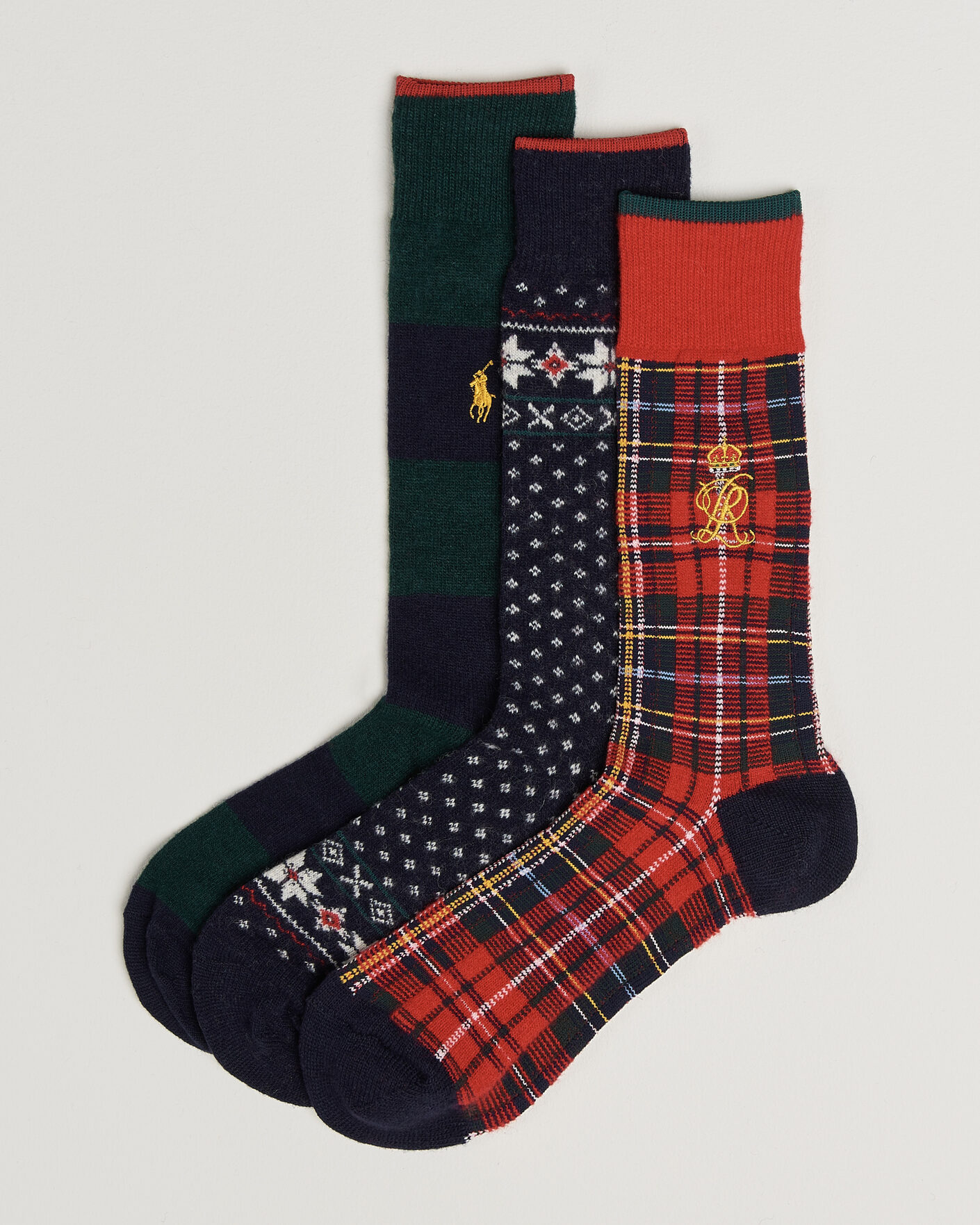 Uomini | Biancheria intima | Polo Ralph Lauren | 3-Pack Lambswool Sock Hunter Multi
