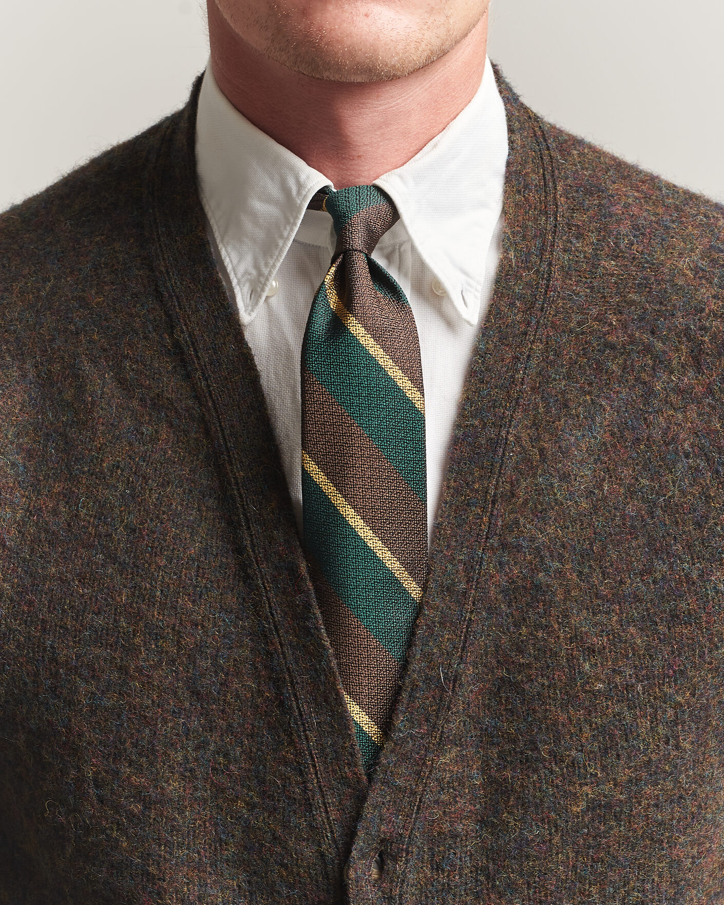 Uomini | Cravatte | Polo Ralph Lauren | Striped Vintage Tie Brown/Green