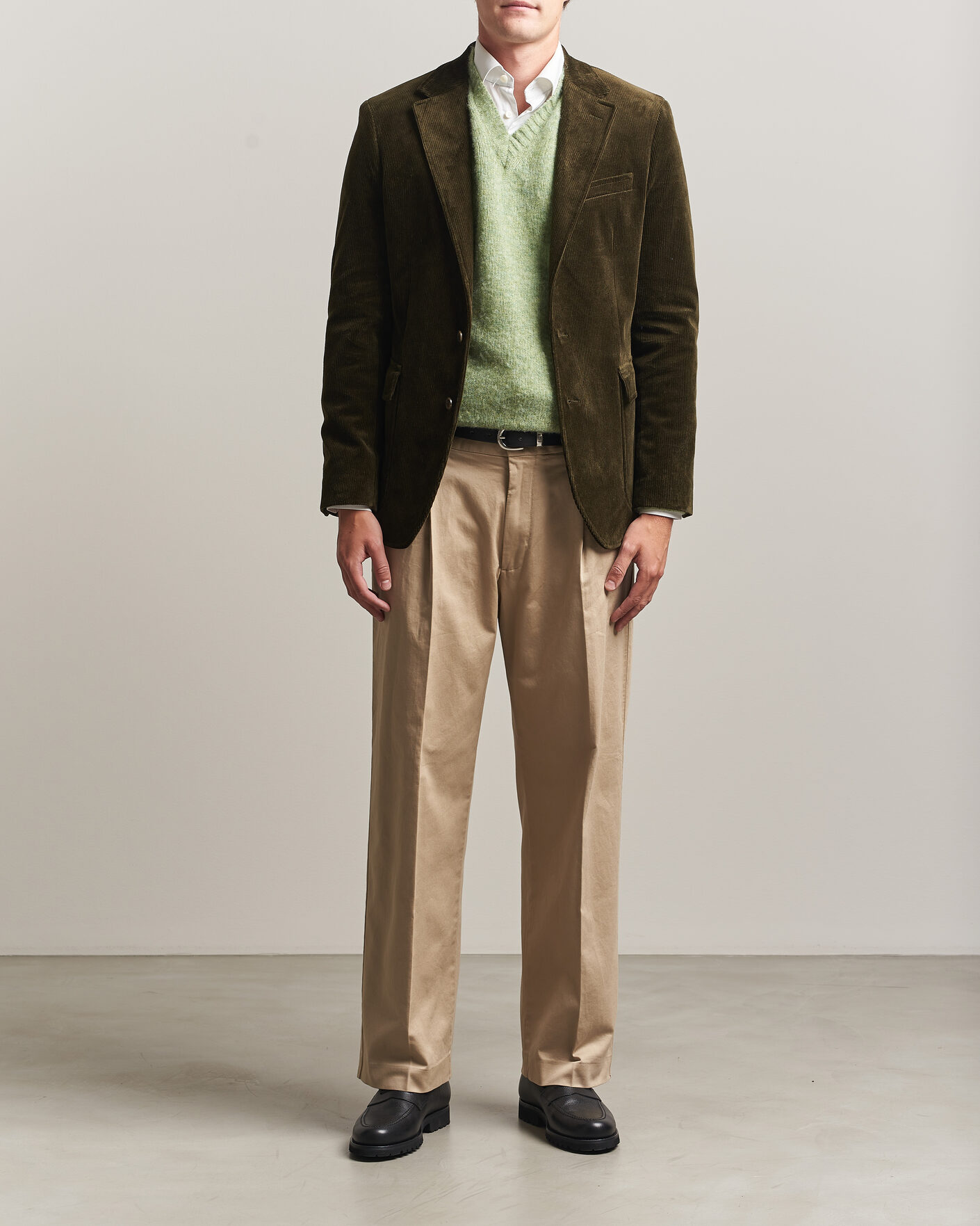 Uomini | Blazers | Polo Ralph Lauren | Single Breasted Corduroy Sportcoat Fall Olive
