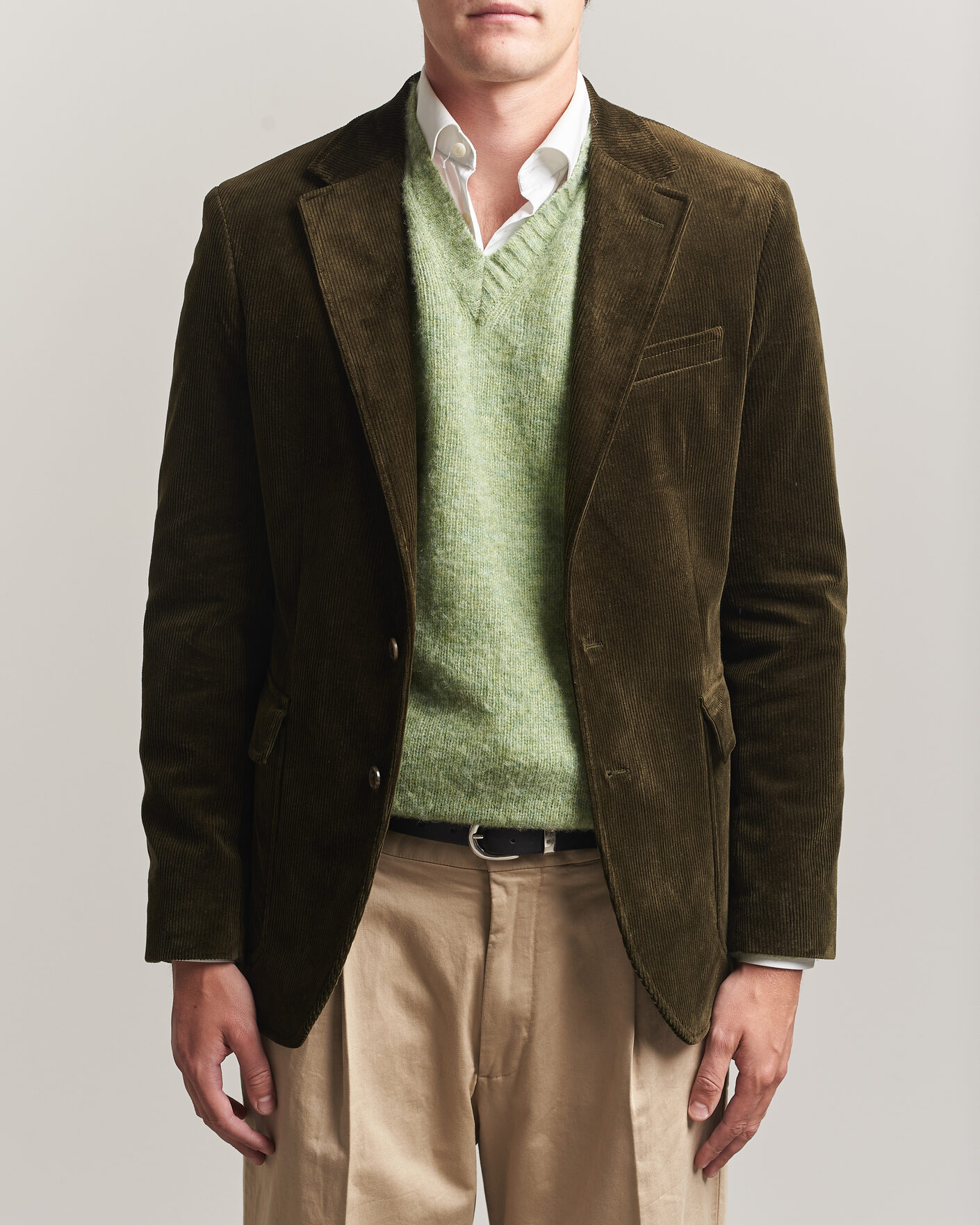 Uomini | Blazers | Polo Ralph Lauren | Single Breasted Corduroy Sportcoat Fall Olive